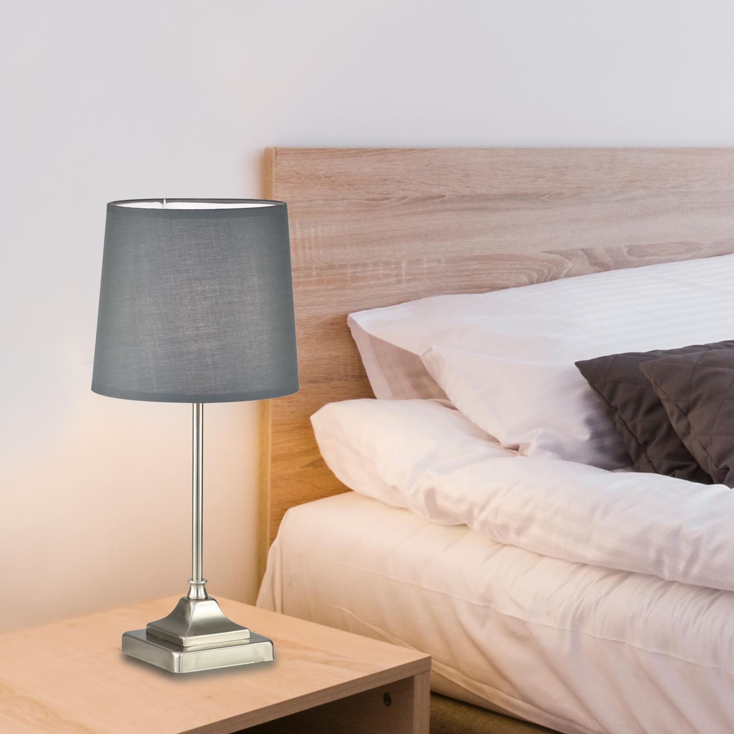 Classic 47cm Table Lamp or Bedside Lights with Fabric Shade - Picture 8 of 9