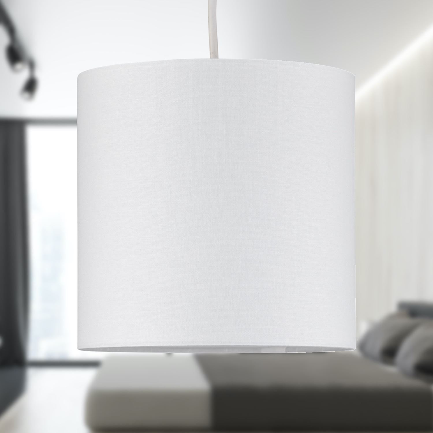 Lámpara de Mesa Moderna Pantalla 17cm Diámetro Tela Pantalla de Luz - Imagen 21 de 43