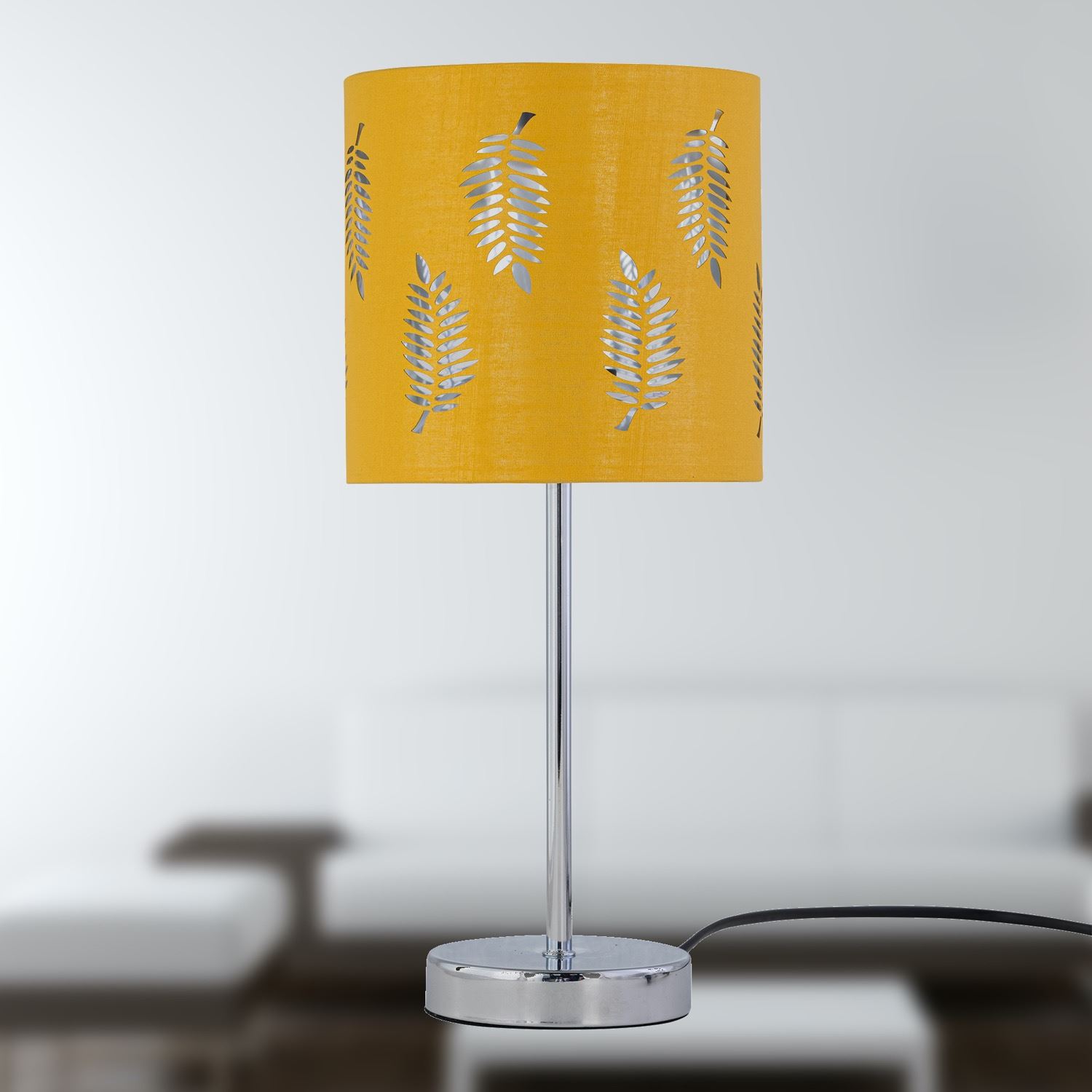 Modern 15cm Table Lamp Shade with Fern Leaf Cut Out Design - Picture 12 of 19