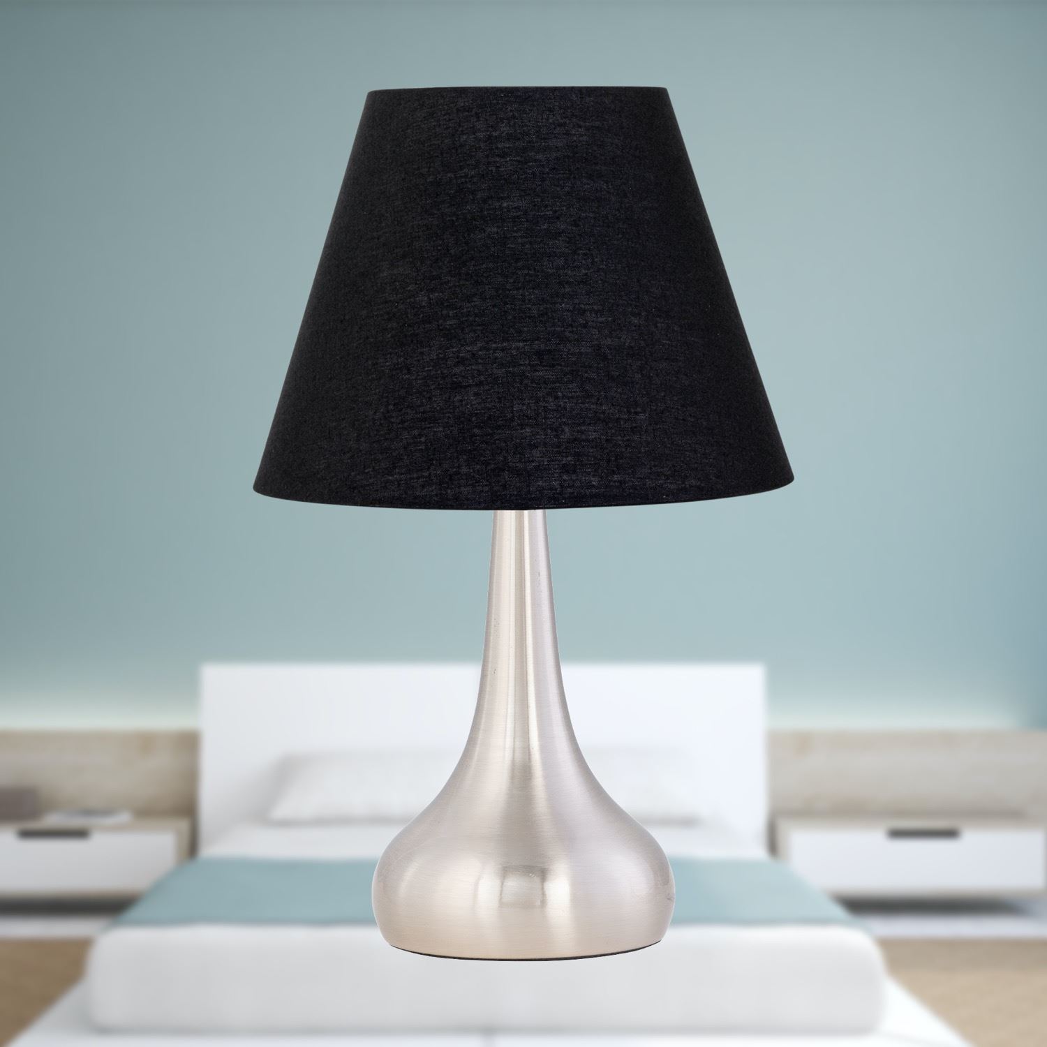 Modern 20cm Tapered Fabric Shades for Table Lamp Bedside Lampshade - Picture 7 of 37