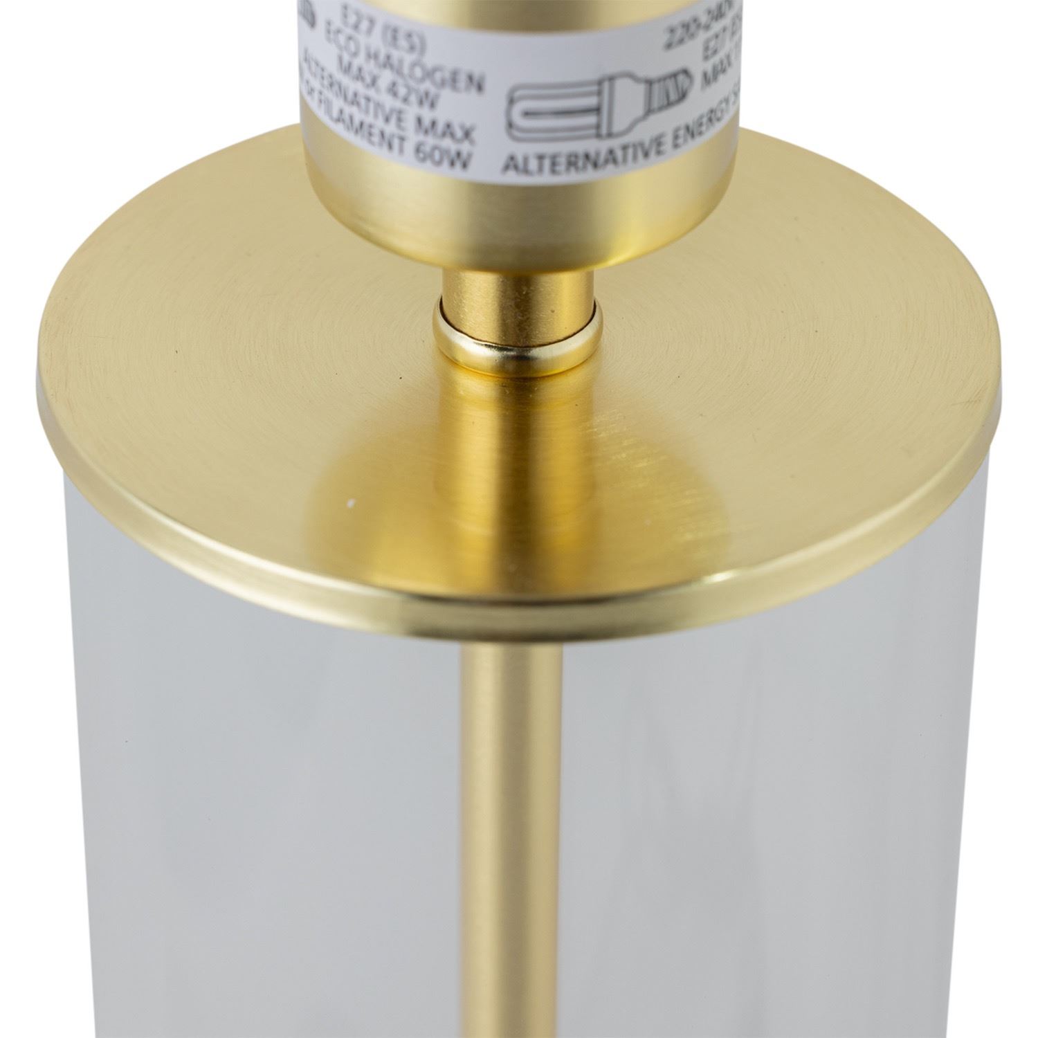 Satin Brass Table Lamp Bedside Light Crushed Velvet Modern Bedroom Home Lighting - Picture 13 of 25