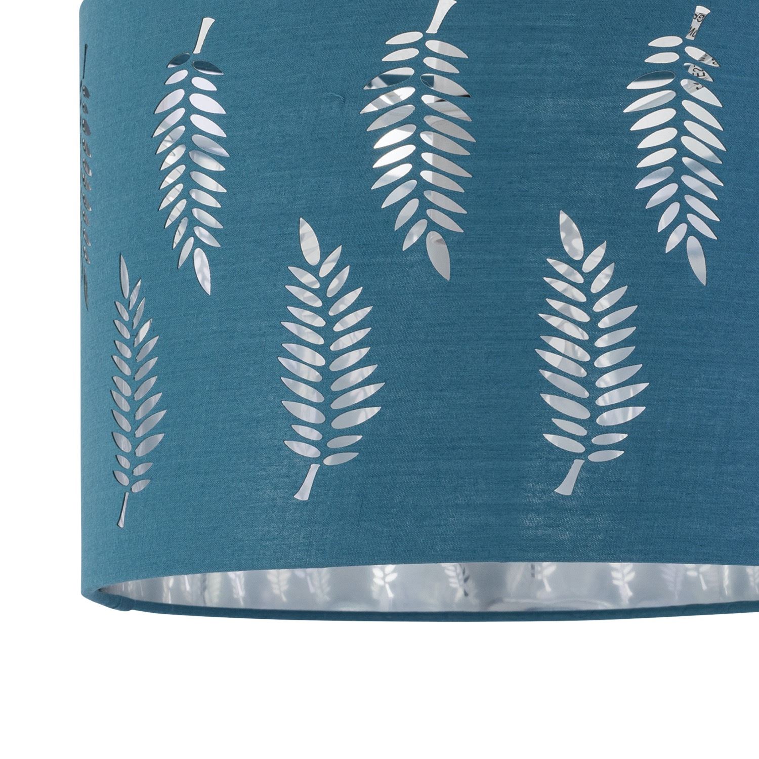 Modern 25cm Fabric Easy Fit Pendant Shade Ceiling Lightshade Fern Leaf Design - Picture 16 of 19