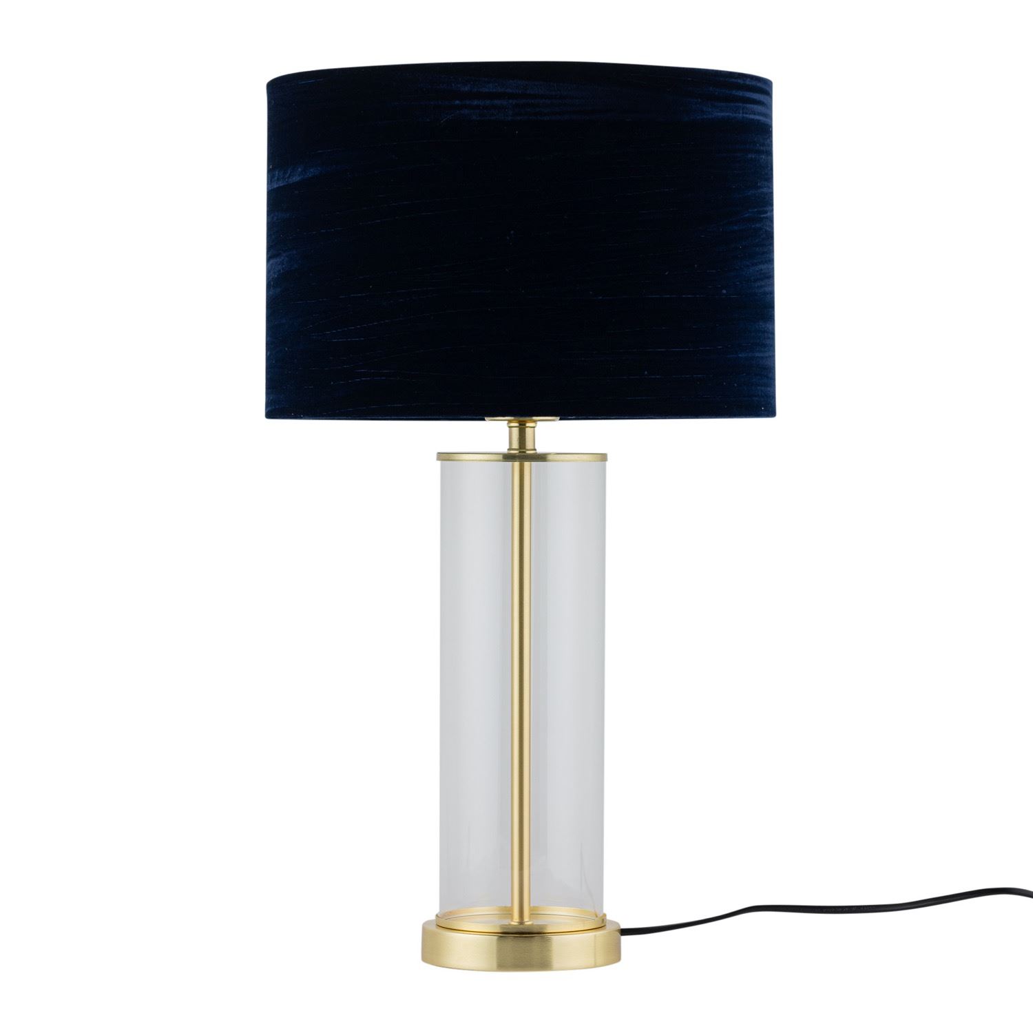 Satin Brass Table Lamp Bedside Light Crushed Velvet Modern Bedroom Home Lighting - Picture 2 of 25