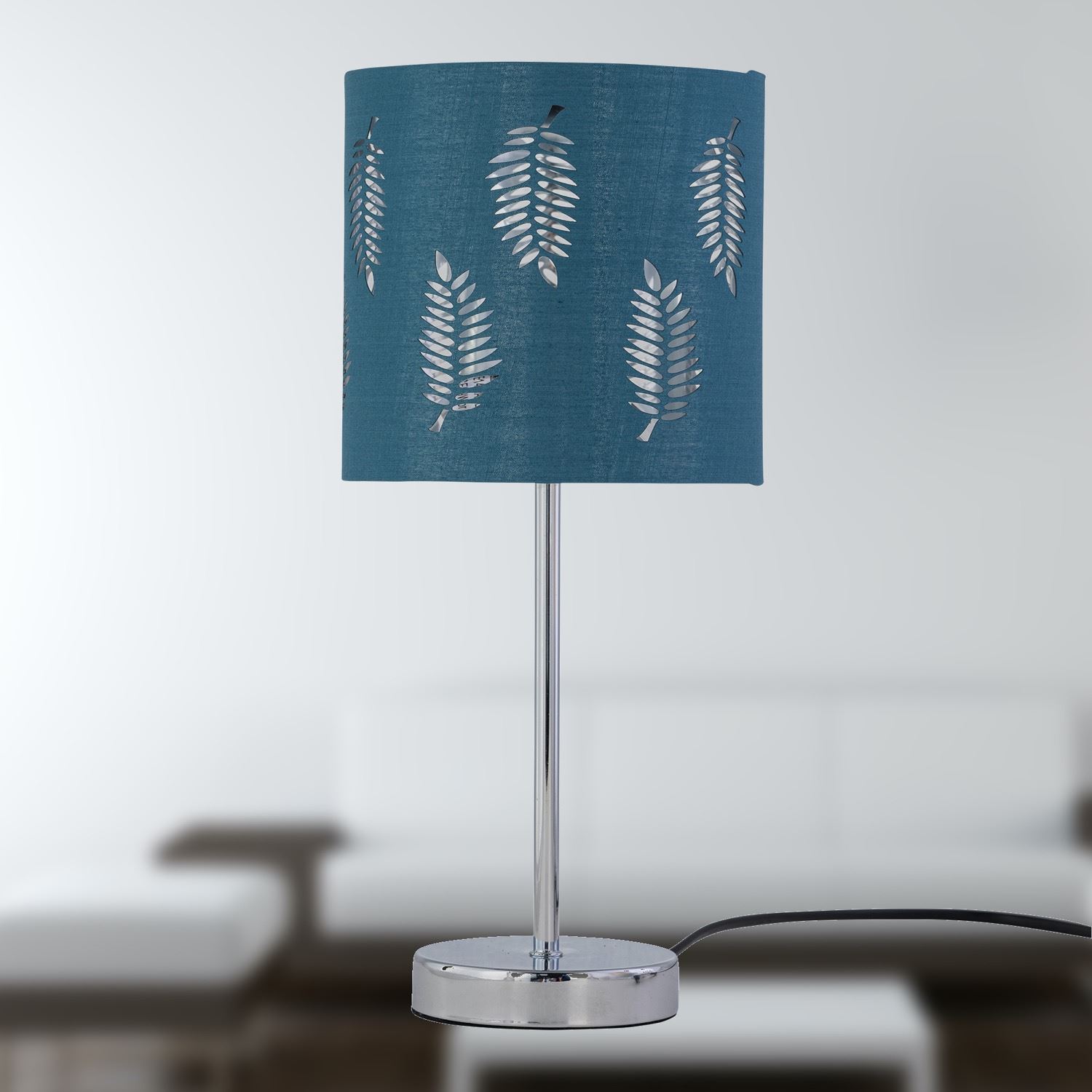 Modern 15cm Table Lamp Shade with Fern Leaf Cut Out Design - Picture 18 of 19