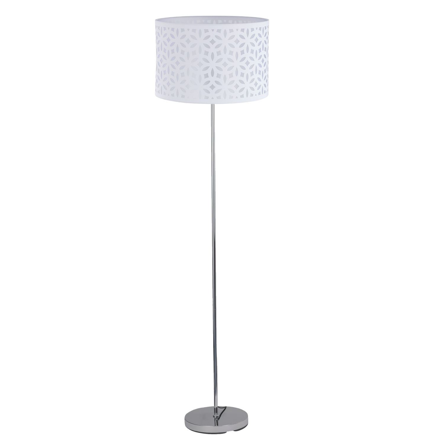 Moderne 150cm Stehleuchte Stehlampe mit lasergeschnittenem Stoffschirm - Bild 9 von 16