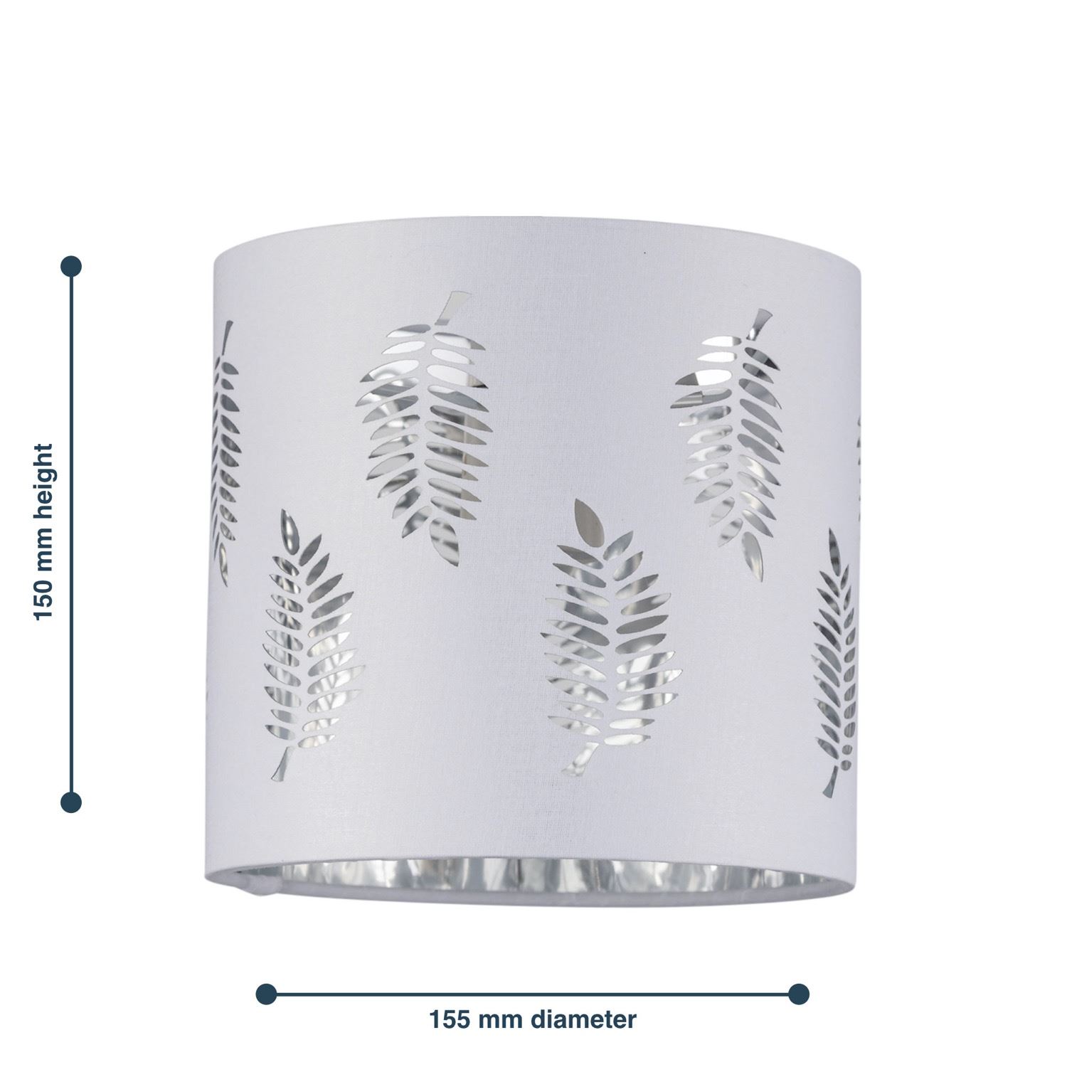 Modern Leaf Fern Cut Out 15.5cm Table Lamp Shade Lightshade - Picture 11 of 13