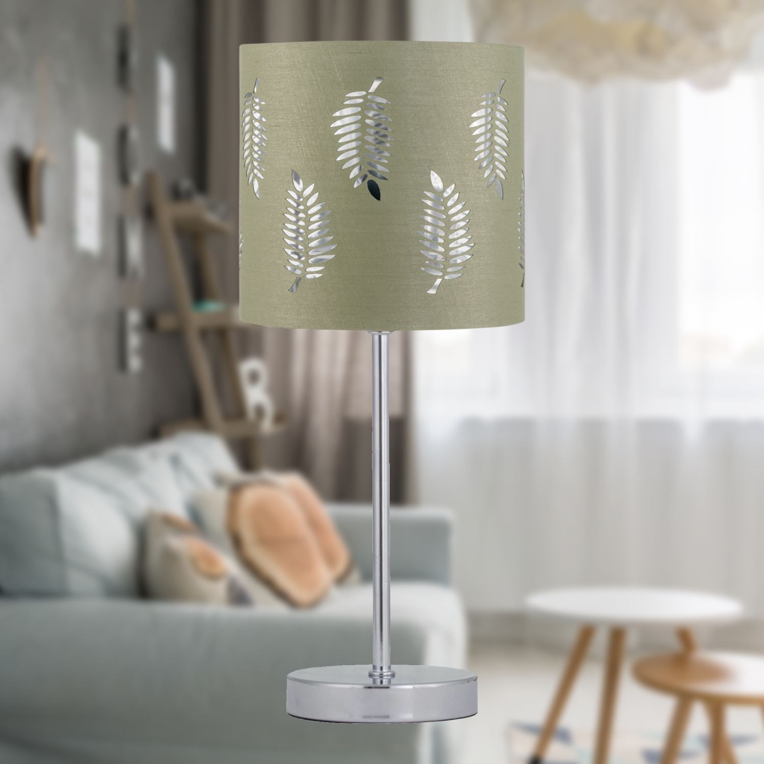 Modern Leaf Fern Cut Out 15.5cm Table Lamp Shade Lightshade - Picture 6 of 13