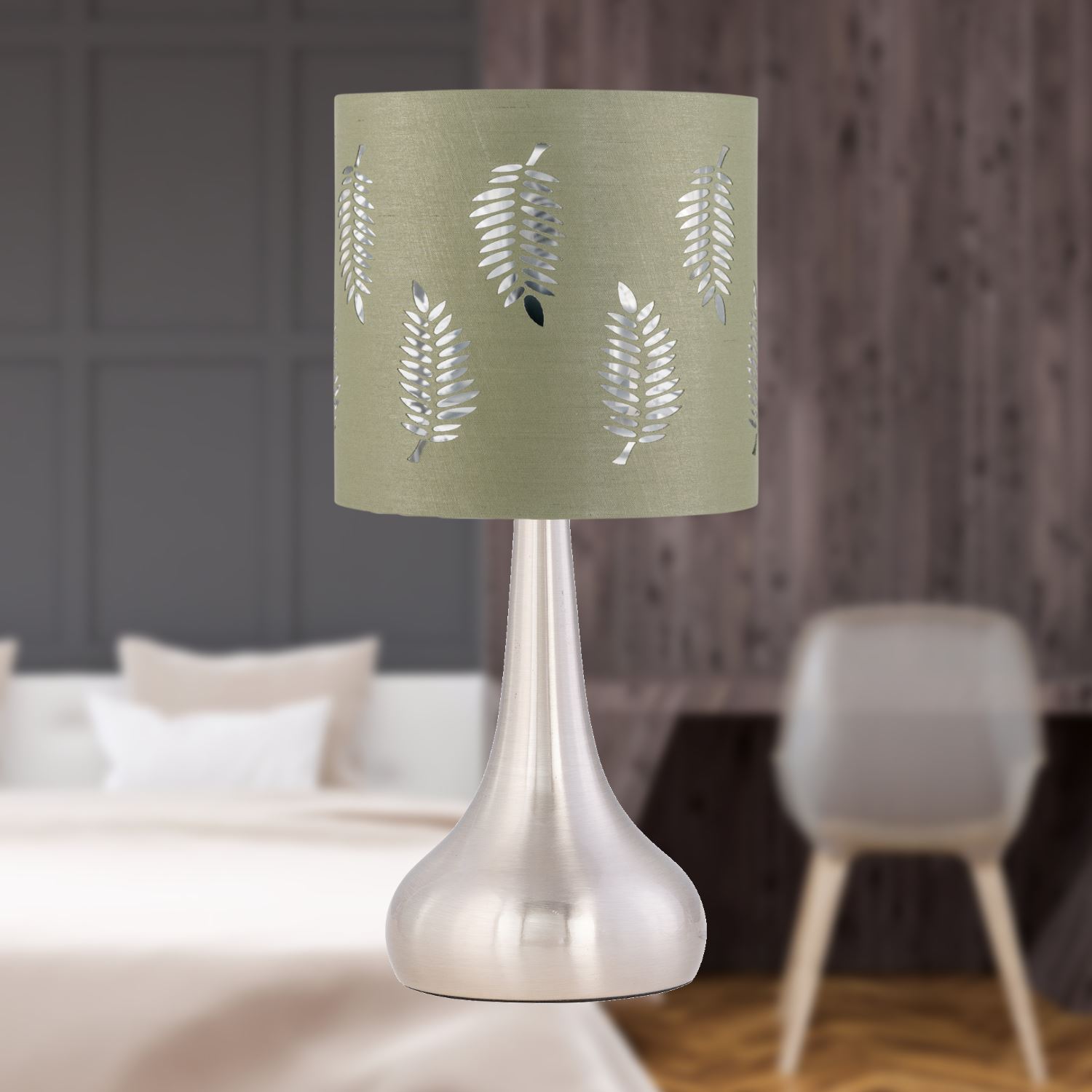 Modern Leaf Fern Cut Out 15.5cm Table Lamp Shade Lightshade - Picture 7 of 13