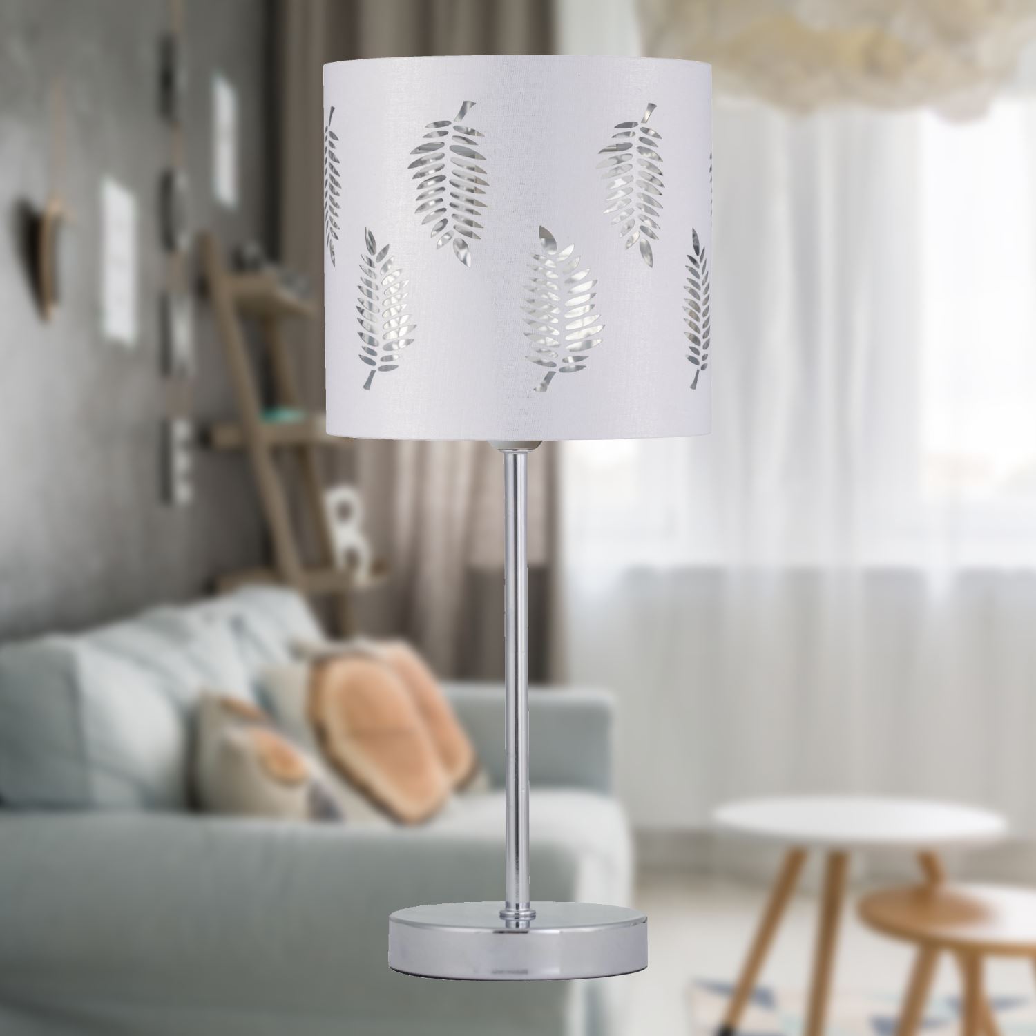 Modern Leaf Fern Cut Out 15.5cm Table Lamp Shade Lightshade - Picture 12 of 13