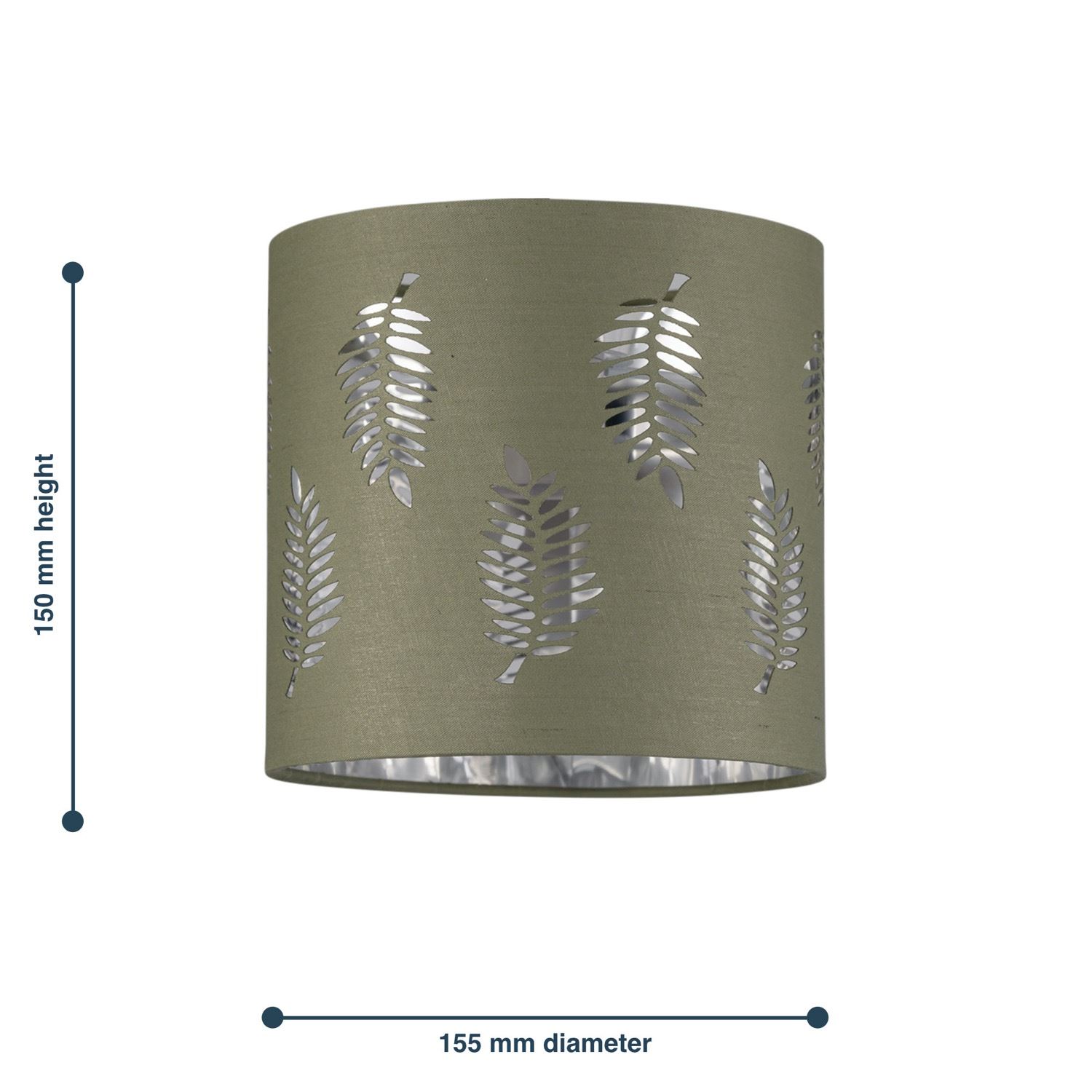 Modern Leaf Fern Cut Out 15.5cm Table Lamp Shade Lightshade - Picture 5 of 13