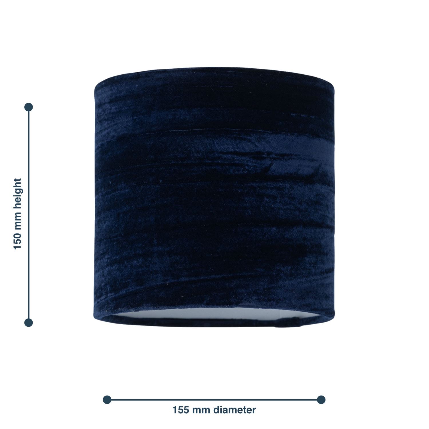 Modern Crushed Velvet 15cm Table Lamp Lightshade - Picture 5 of 10
