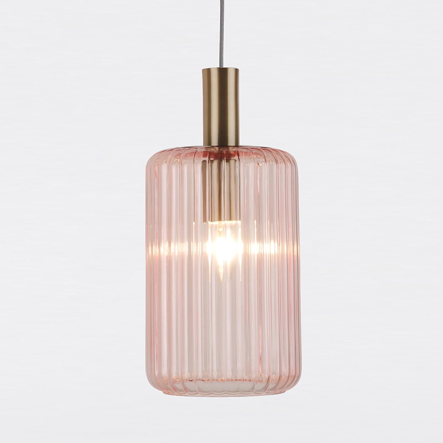 Ribbed Glass Design Ceiling Pendant Lights Kitchen Island Dining Light Fittings - Picture 21 of 25
