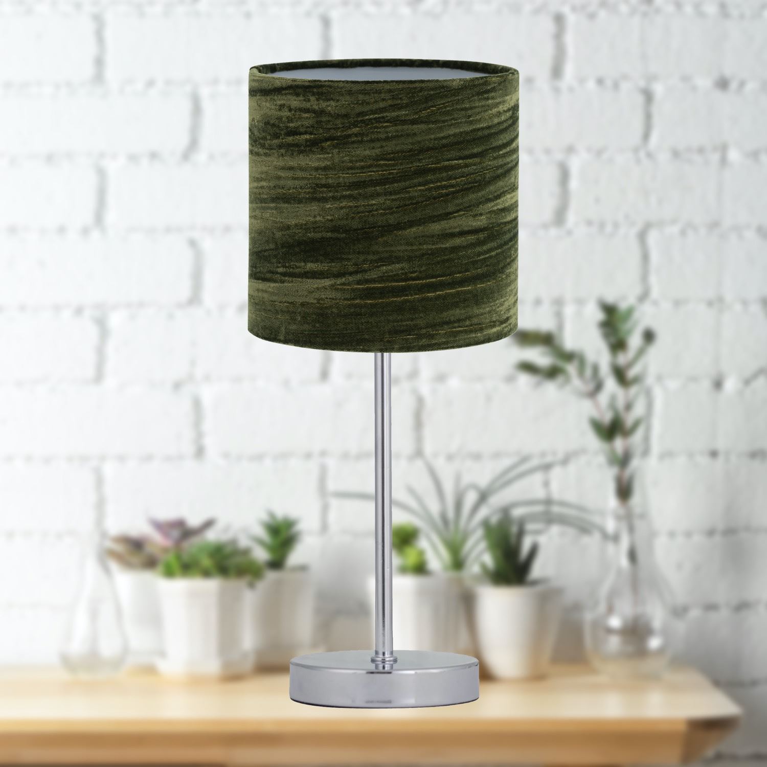 Modern Crushed Velvet 15cm Table Lamp Lightshade - Picture 9 of 10