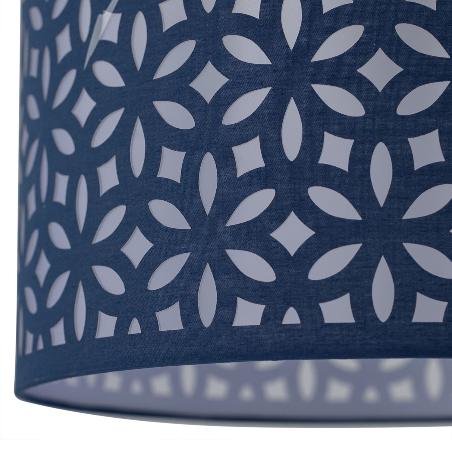 Moderne 150cm Stehleuchte Stehlampe mit lasergeschnittenem Stoffschirm - Bild 7 von 16