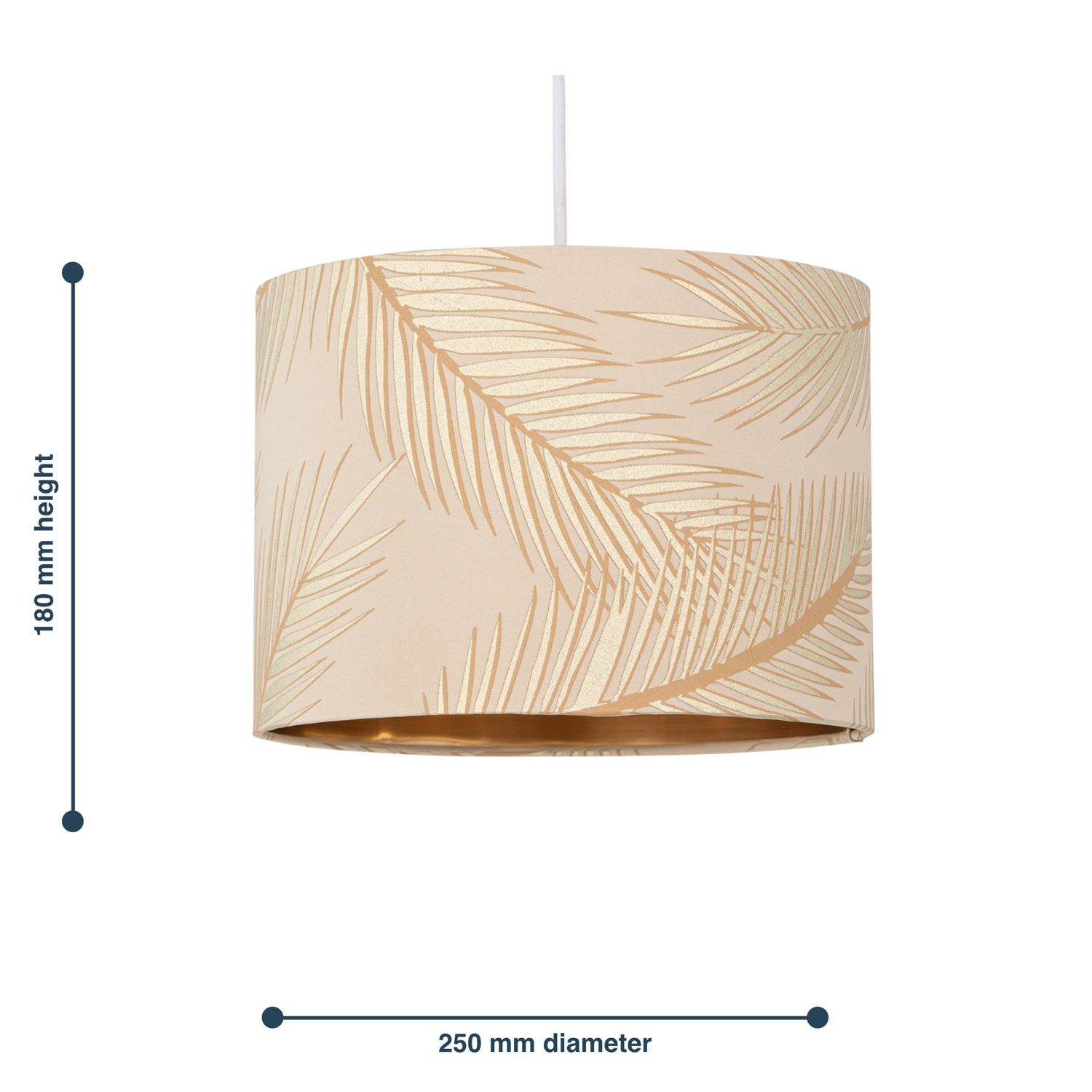 Modern Tropical Gold Leaf 25cm Ceiling Pendant Shade Lightshade Lampshade - Picture 9 of 19