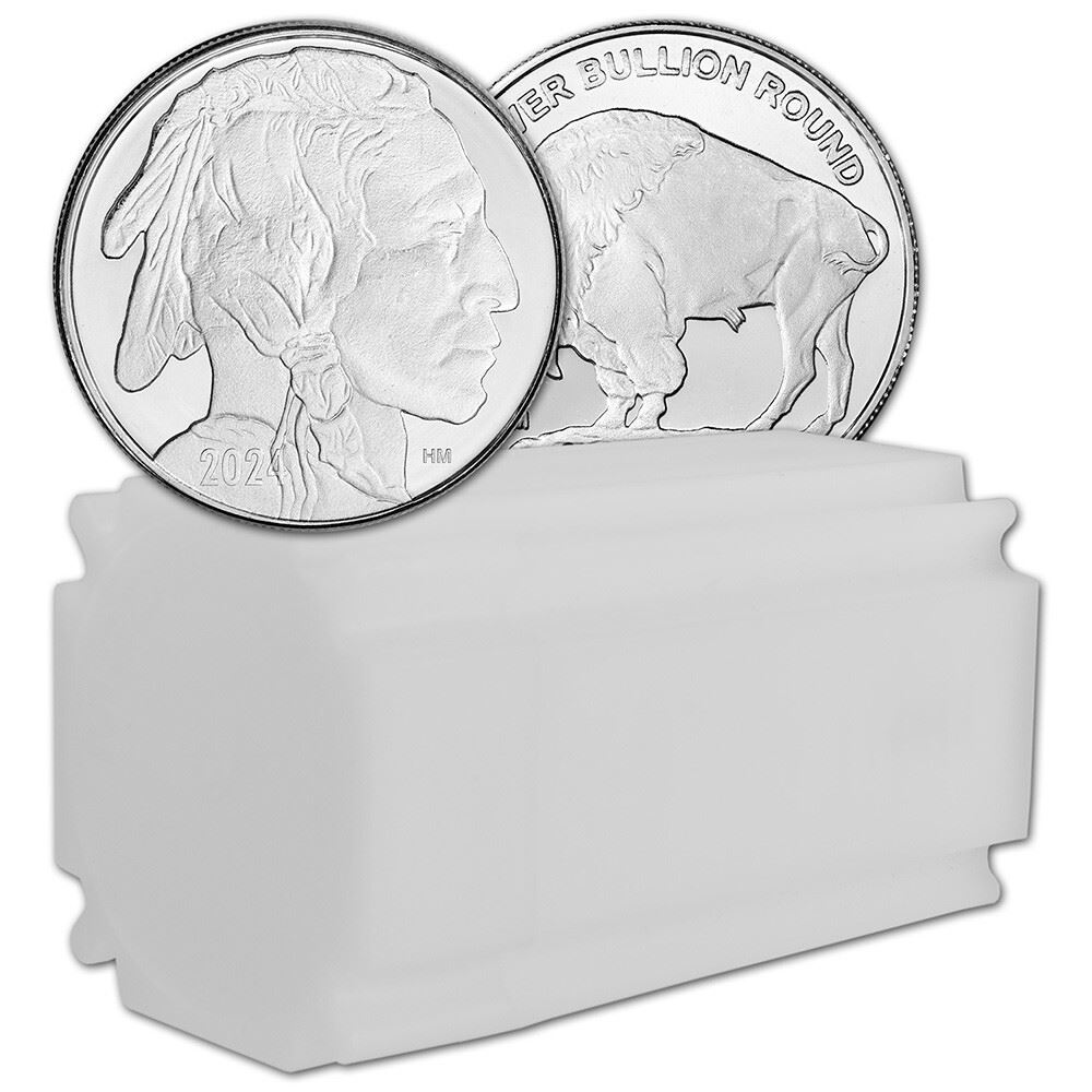 2,500円お安く!◎完売再製作◎Volan All-round◎8.5インチ TWENTY (20) 1 oz Highland Mint Silver Round - Buffalo .999 Roll