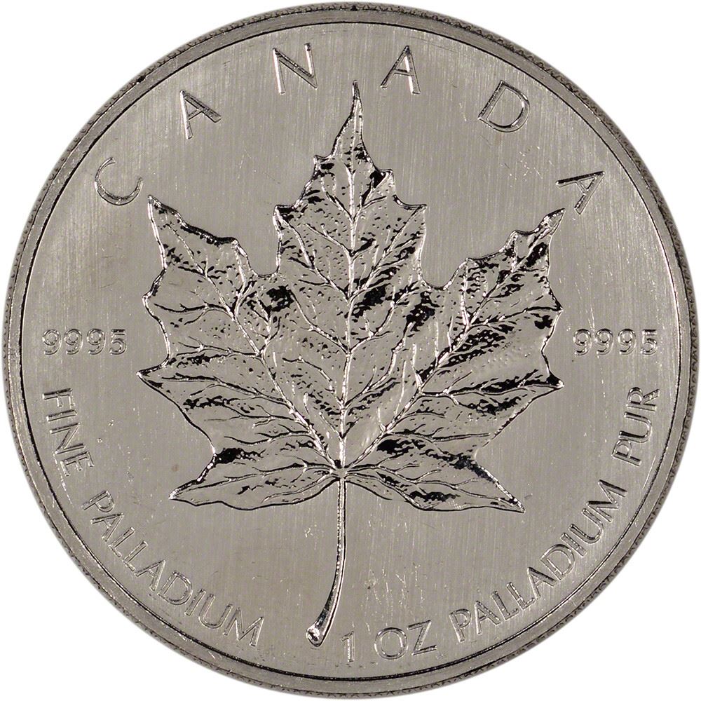 Canada Palladium Maple Leaf - 1 oz - $50 - .9995 Fine - Random