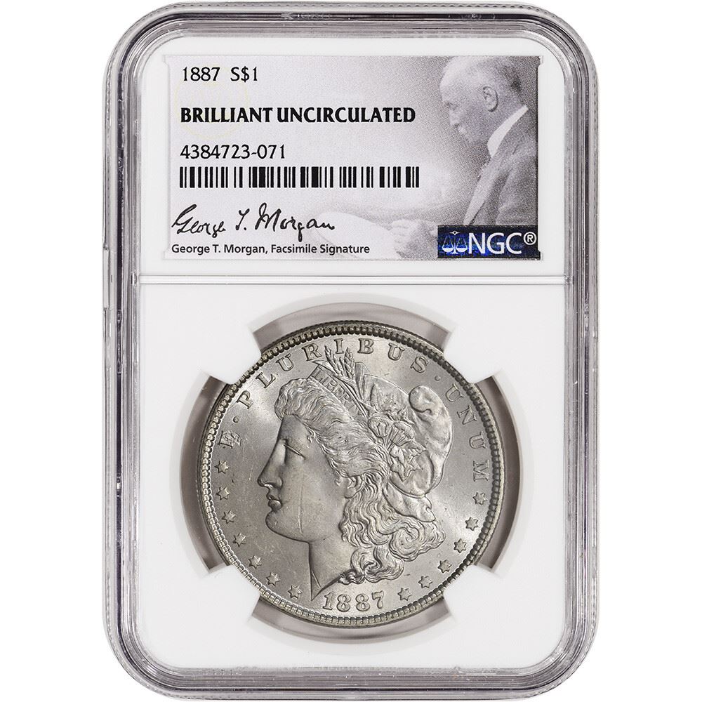 1887 US Morgan Silver Dollar $1 - NGC Brilliant Uncirculated | eBay