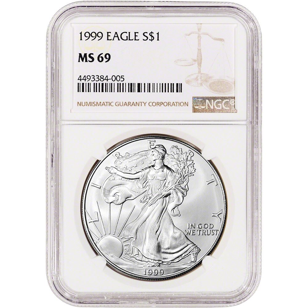 世紀末1999 シルバーイーグル銀貨　 MS69 NGC 1999 American Silver Eagle Coin - NGC MS69 | eBay