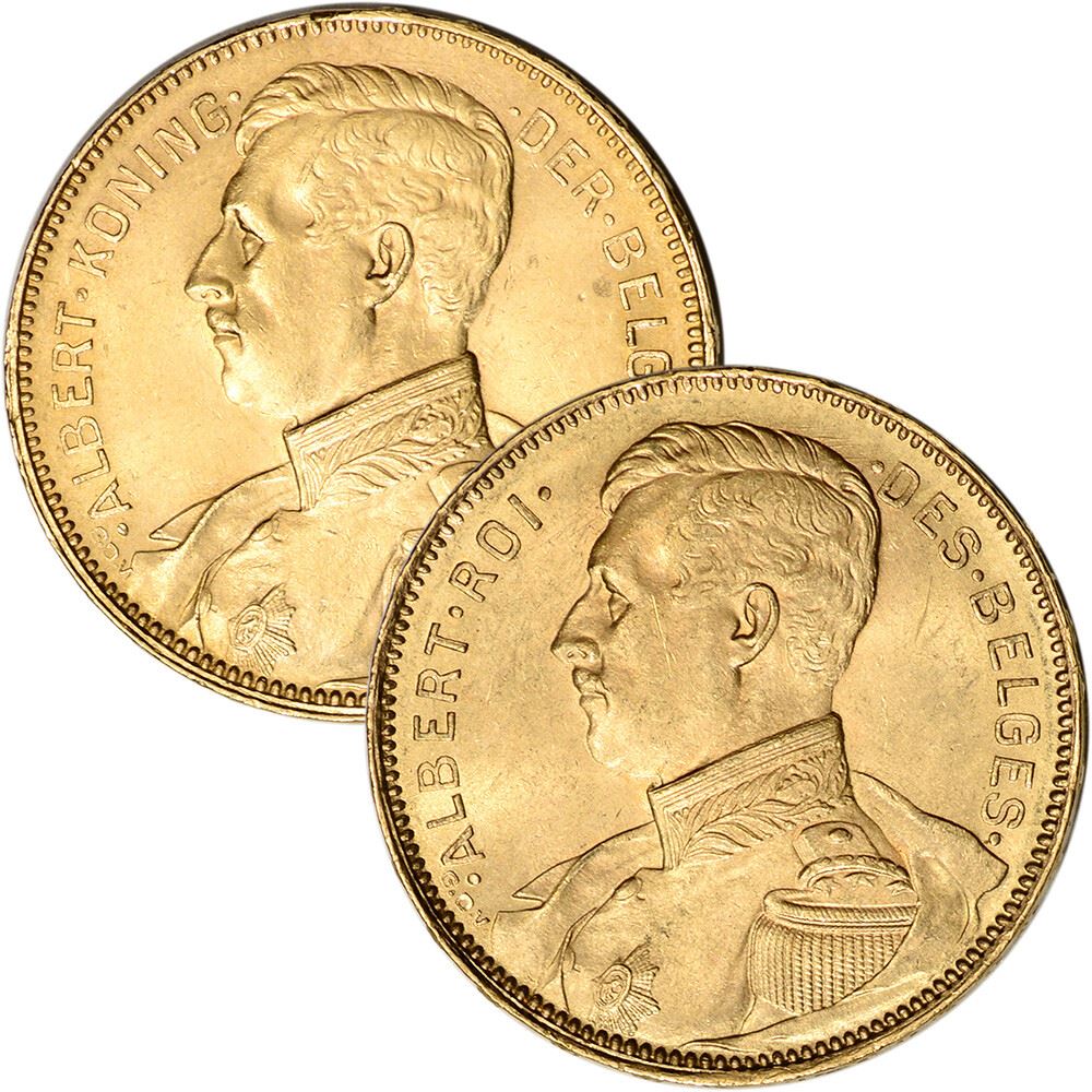 1914 Belgium Gold 20 Francs .1867 oz - Albert - Avg Circ | eBay