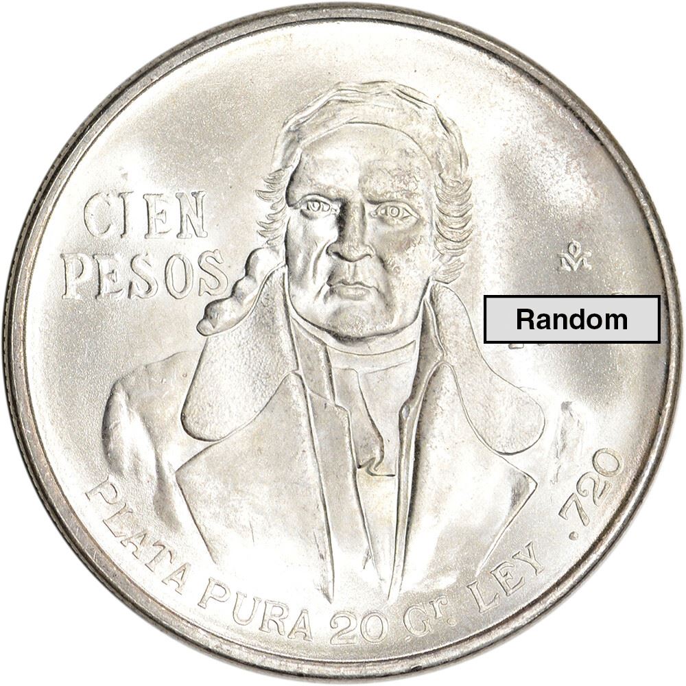 100 Peso Mexican Silver Coin - (1977-1979) - Avg Circ | eBay