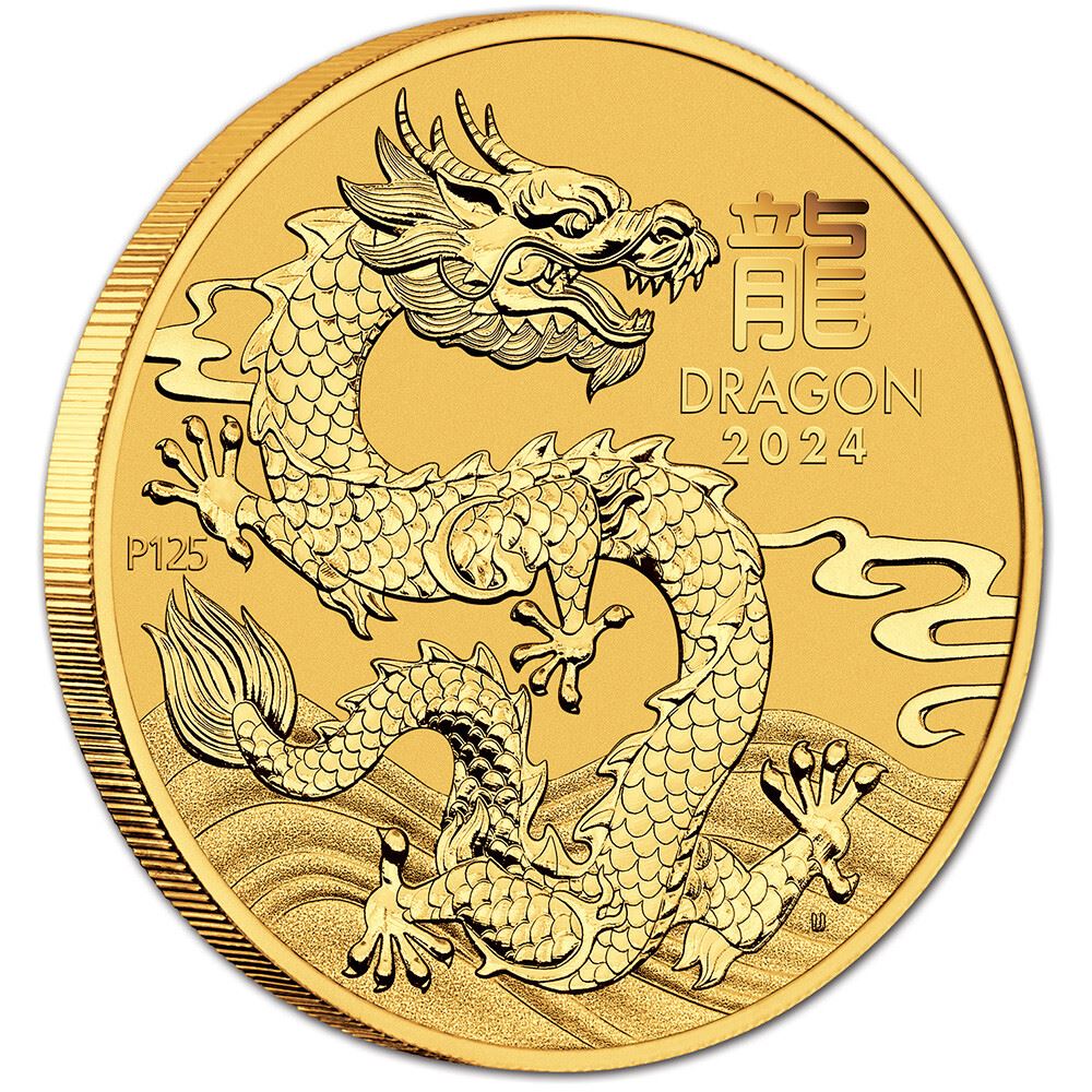2024 P Australia Gold Lunar Series III Year of the Dragon 2 oz