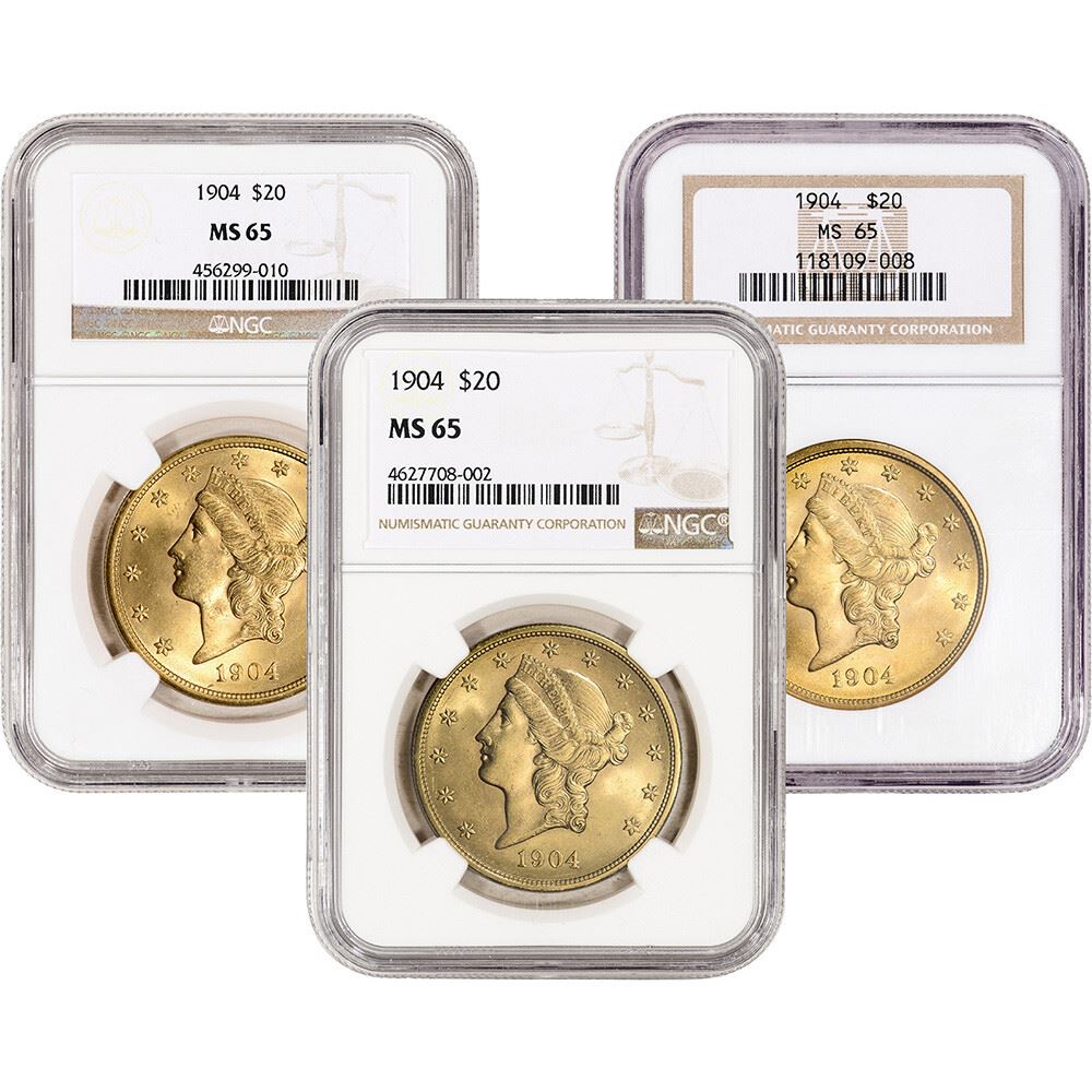 US Gold $20 Liberty Head Double Eagle - NGC MS65 - Random Date and