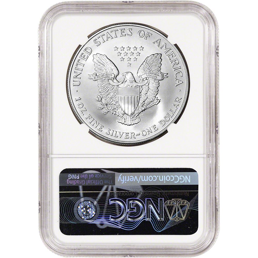 S*）様 世紀末1999 シルバーイーグル銀貨　 MS69 NGC 1999 $1 Silver Eagle MS69 Error