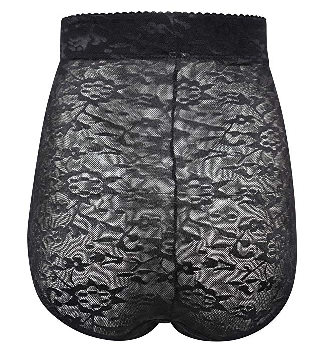 Ladies Womens High Waist Band Light Control Lace Shapewear Brief
