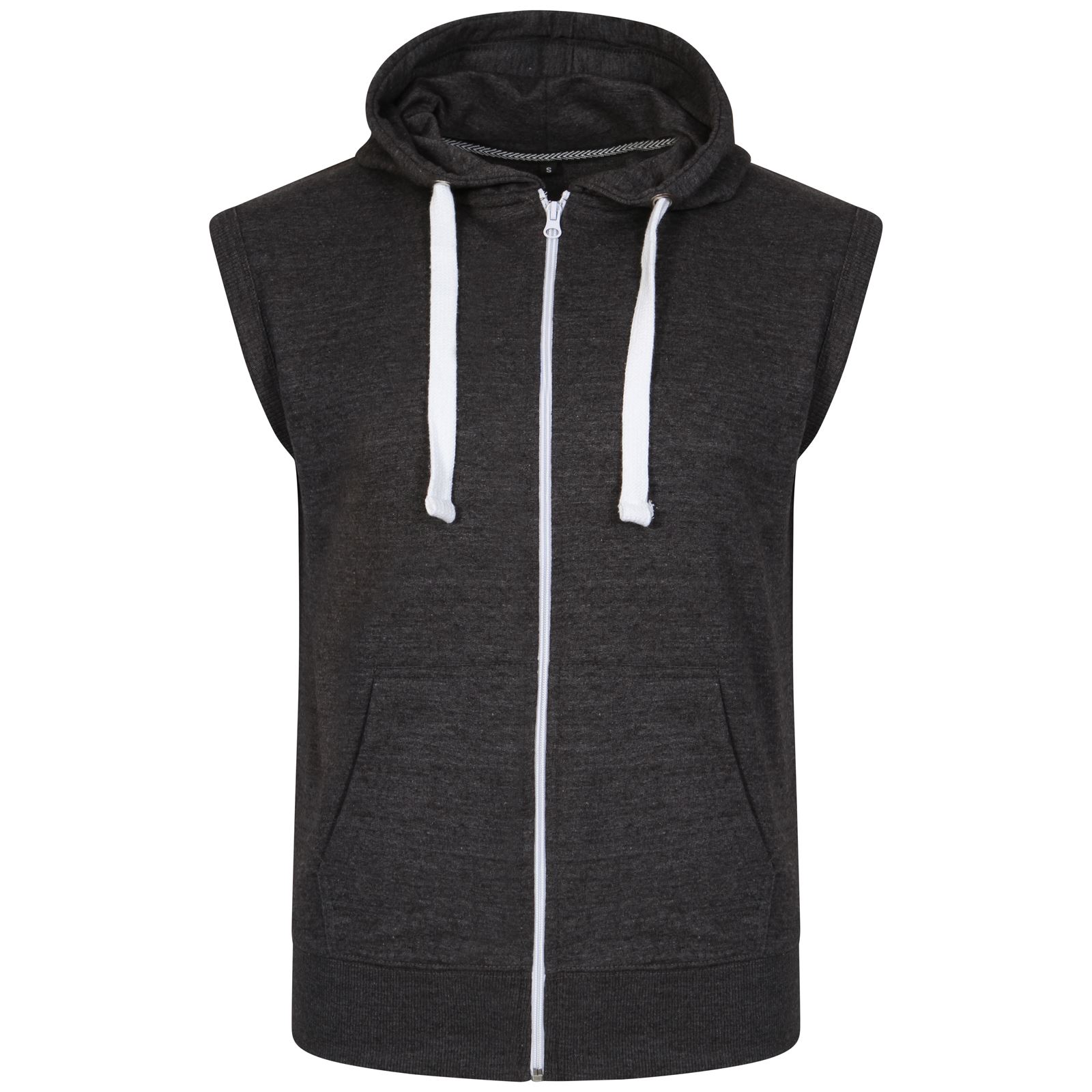 Mens Sleeveless Gym Sweatshirt Premium Summer Gilet Fleece Hoodie Top