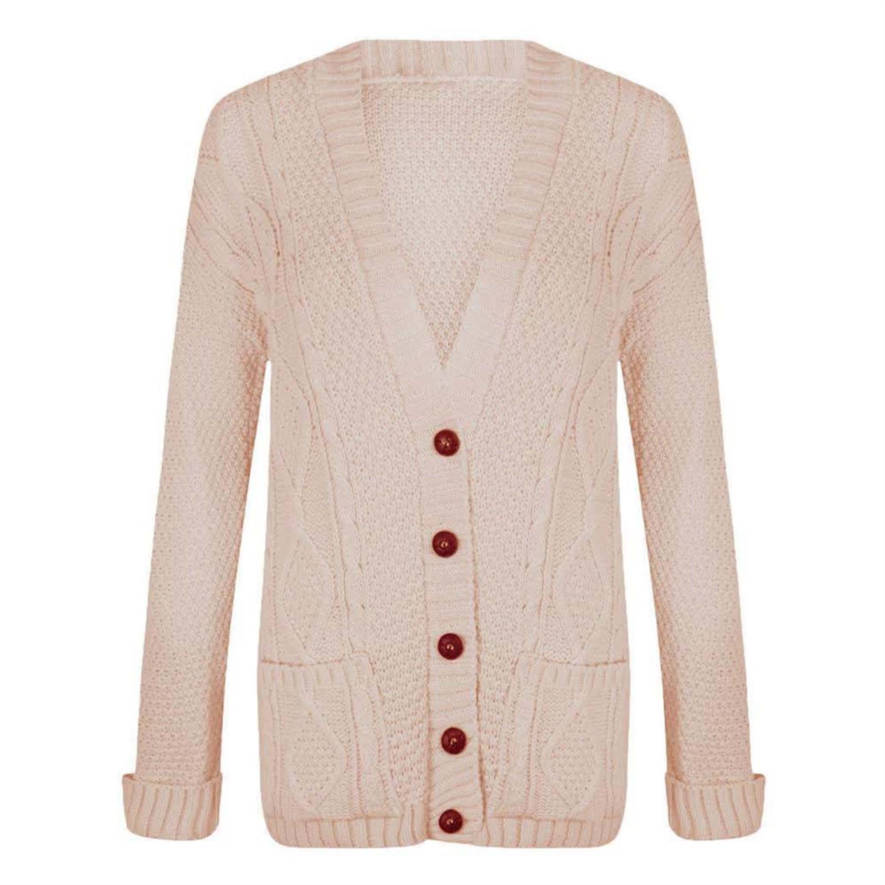 ladies aran boyfriend cardigan
