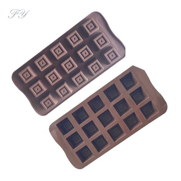 Square Shape Chocolate Mould, Wax Silicone Mould  by Onlineforu lTD