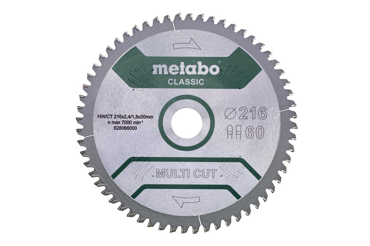 Metabo 216mm x 30mm x 60T Multi-cut Mitre Saw Blade