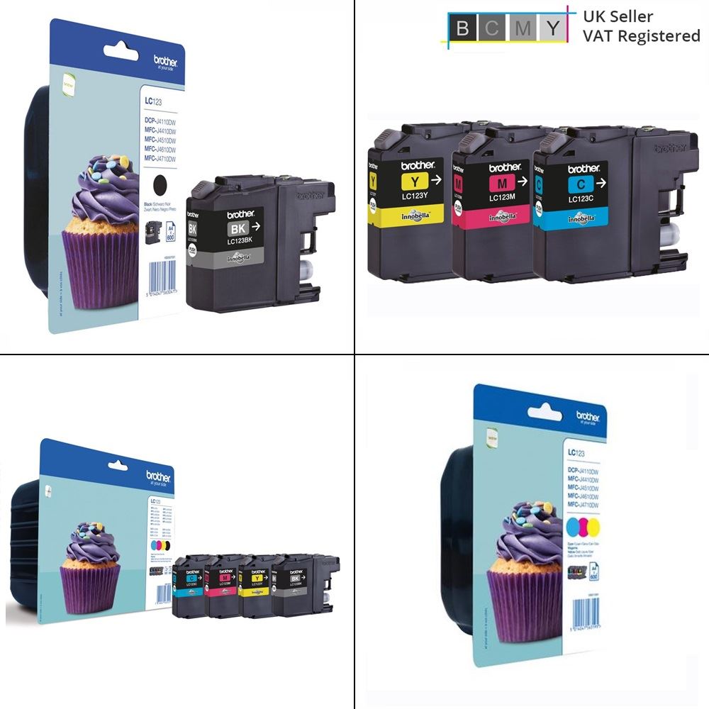 1 Cyan Genuine Original Brother LC123 Ink Cartridge OEM
