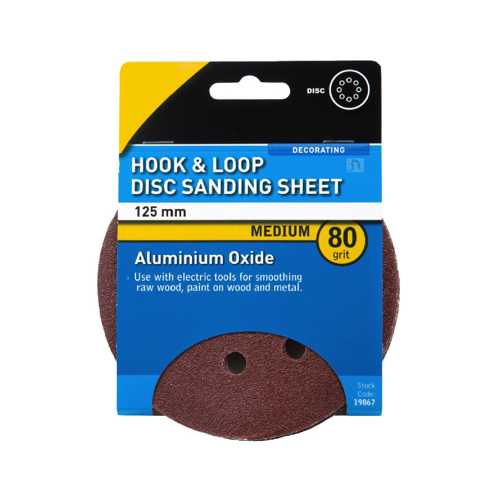 Hook and Loop 125mm Sanding Discs, Random Orbital Circular Sandpaper