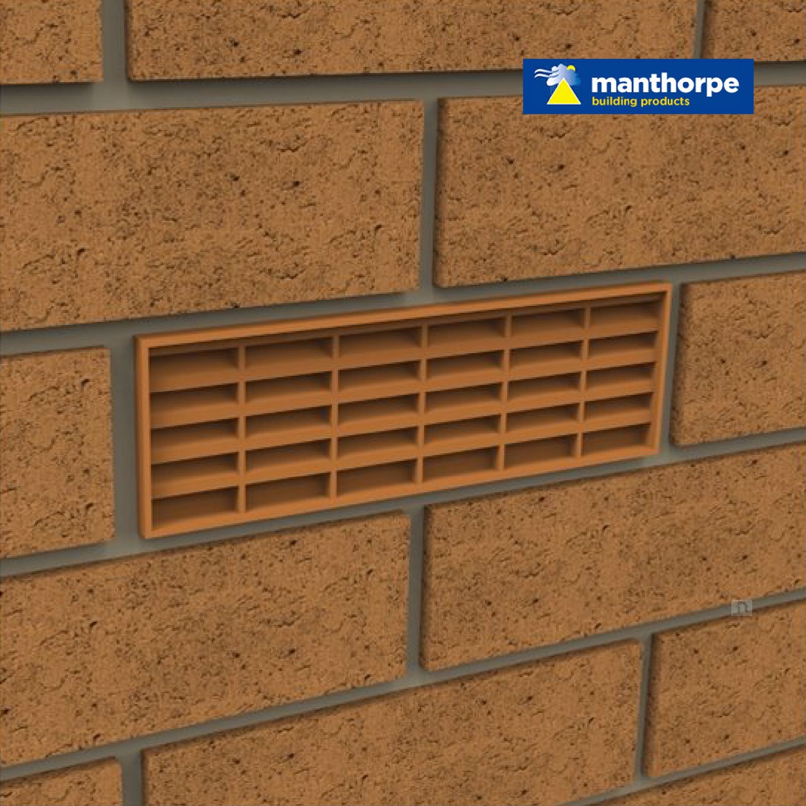 Manthorpe Interlocking Air Brick Vent 9" x 3" Grille for Air Flow