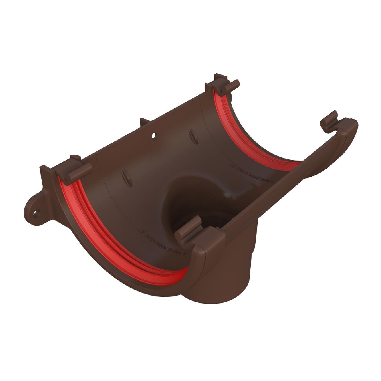 Brown Round 112mm Guttering & Downpipe Fittings, Freeflow Rain Water Systems - Picture 7 of 22