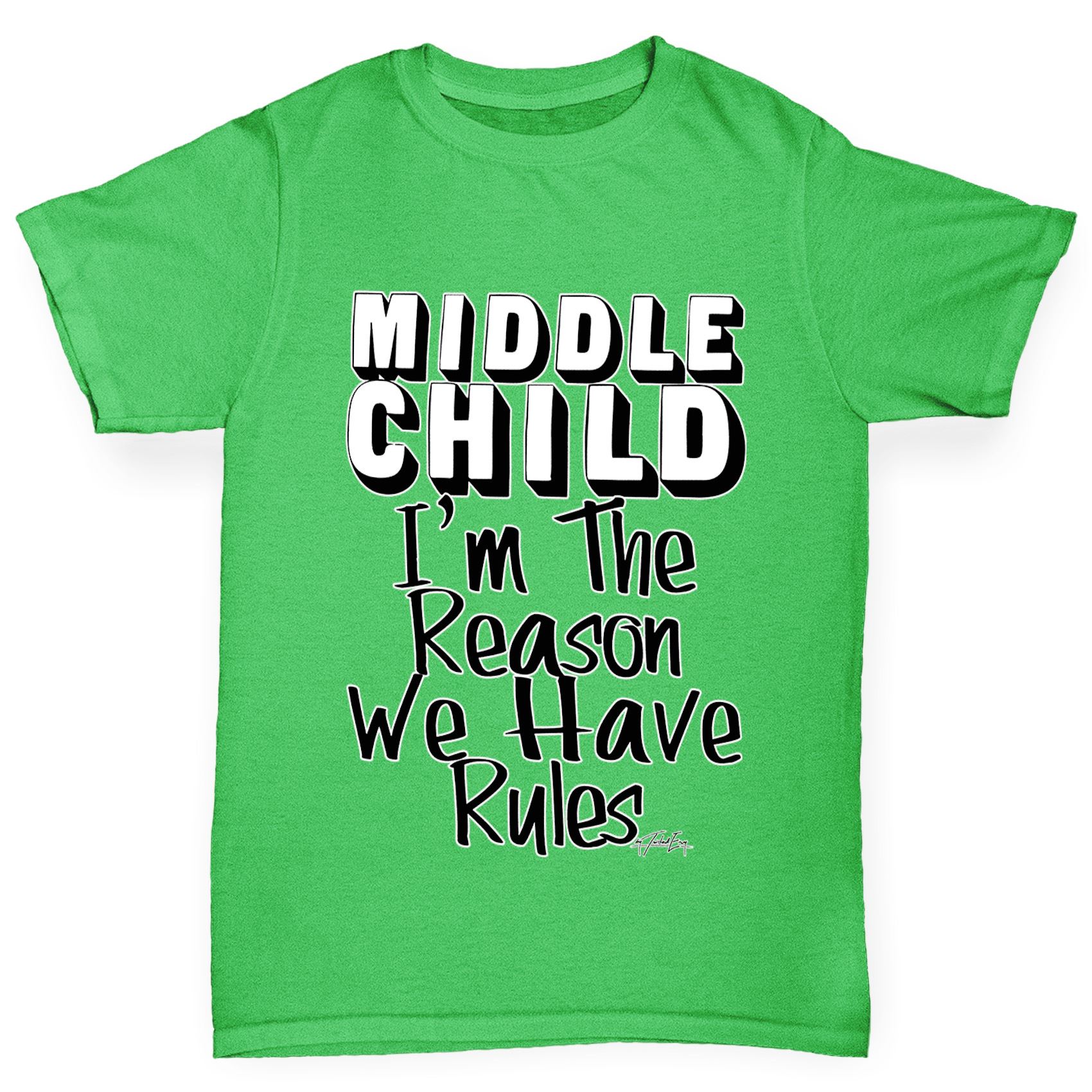 Twisted Envy Boy/'s oldest Enfant I make the rules Drôle T-shirt en coton