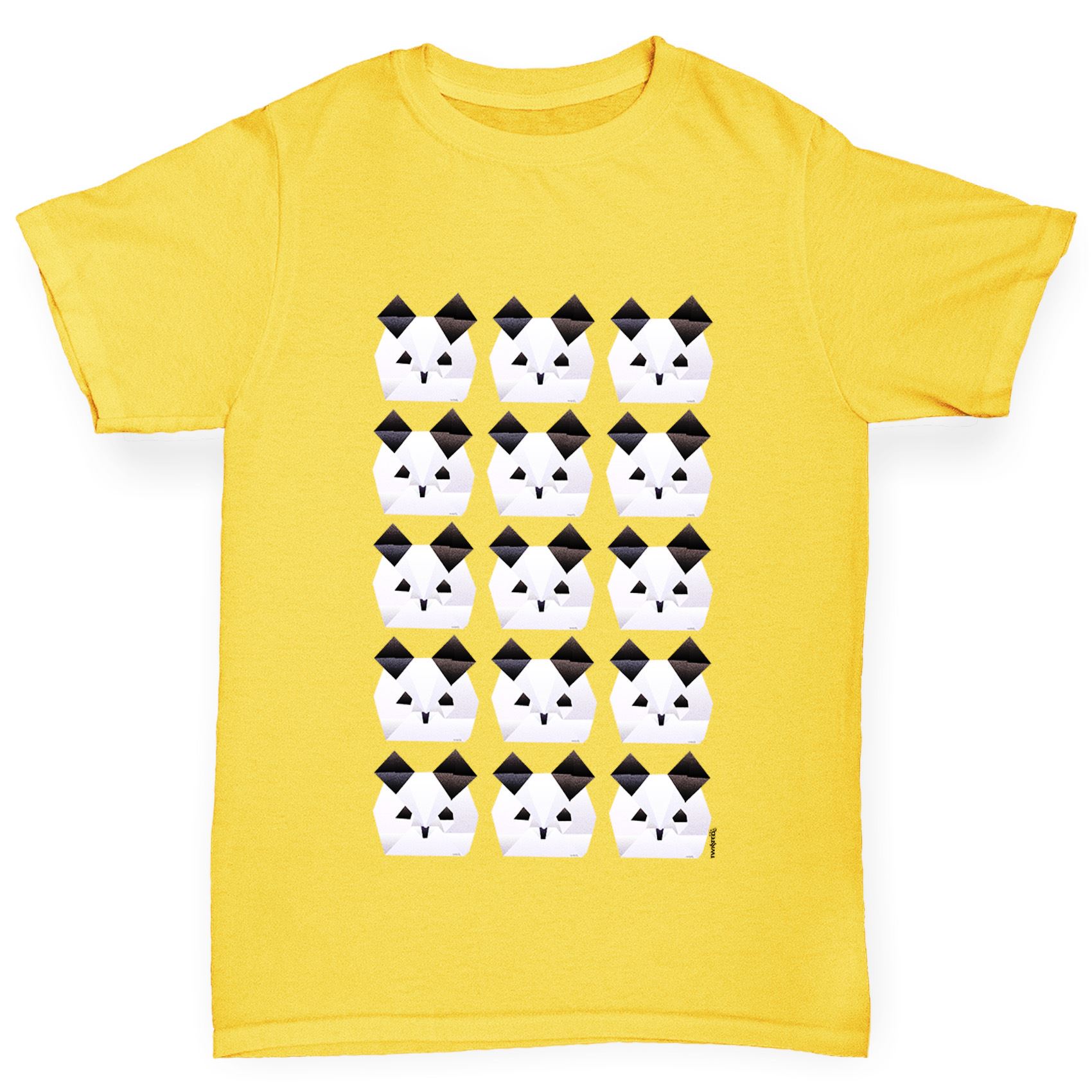 Twisted ENVY Girl/'s Origami Panda Bebé Caras De Algodón Camiseta