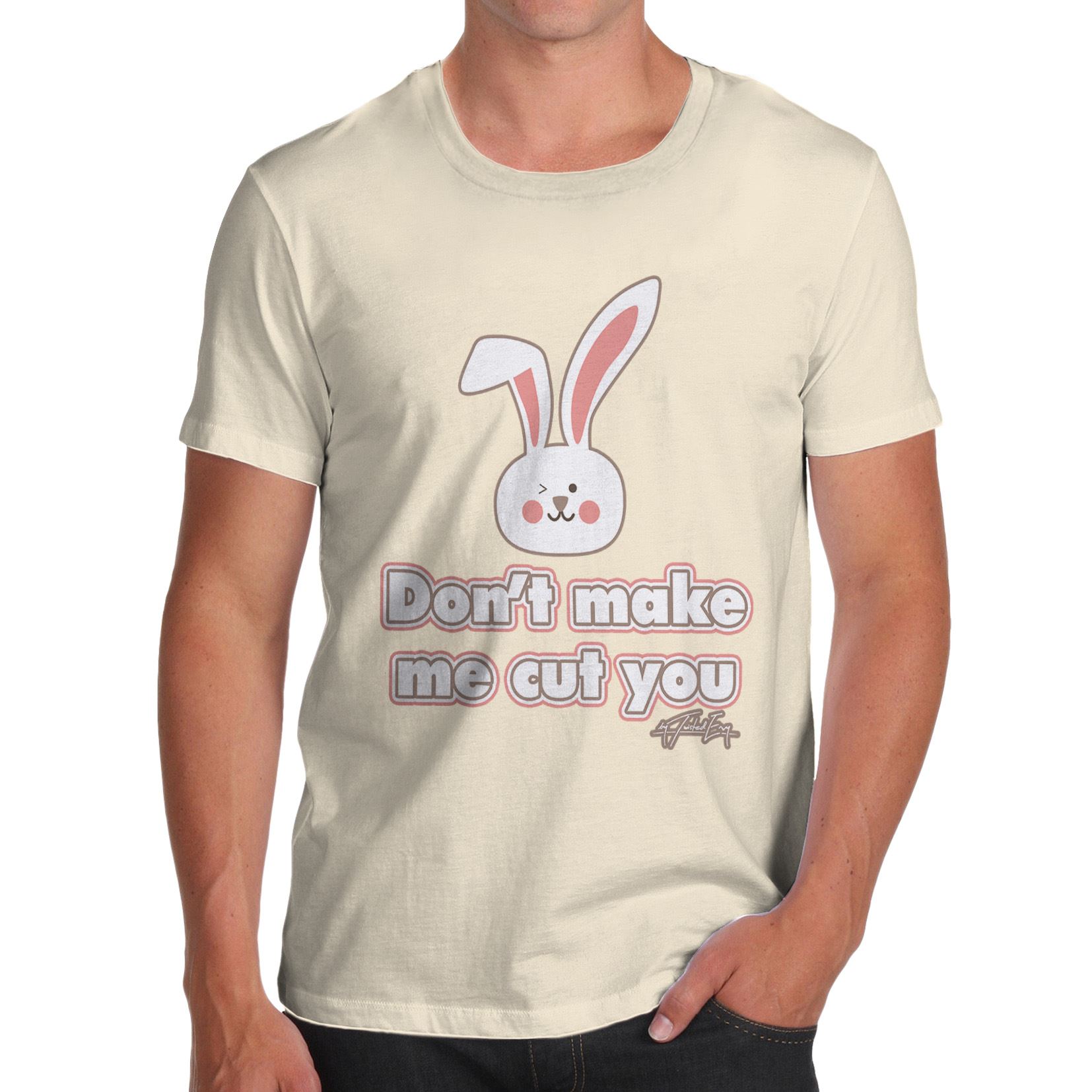 Twisted Envy Men s Don t Make Me Cut You Funny Rabbit T Shirt Twisted Envy Men s Don t Make Me Cut You Funny Rabbit T Shirt