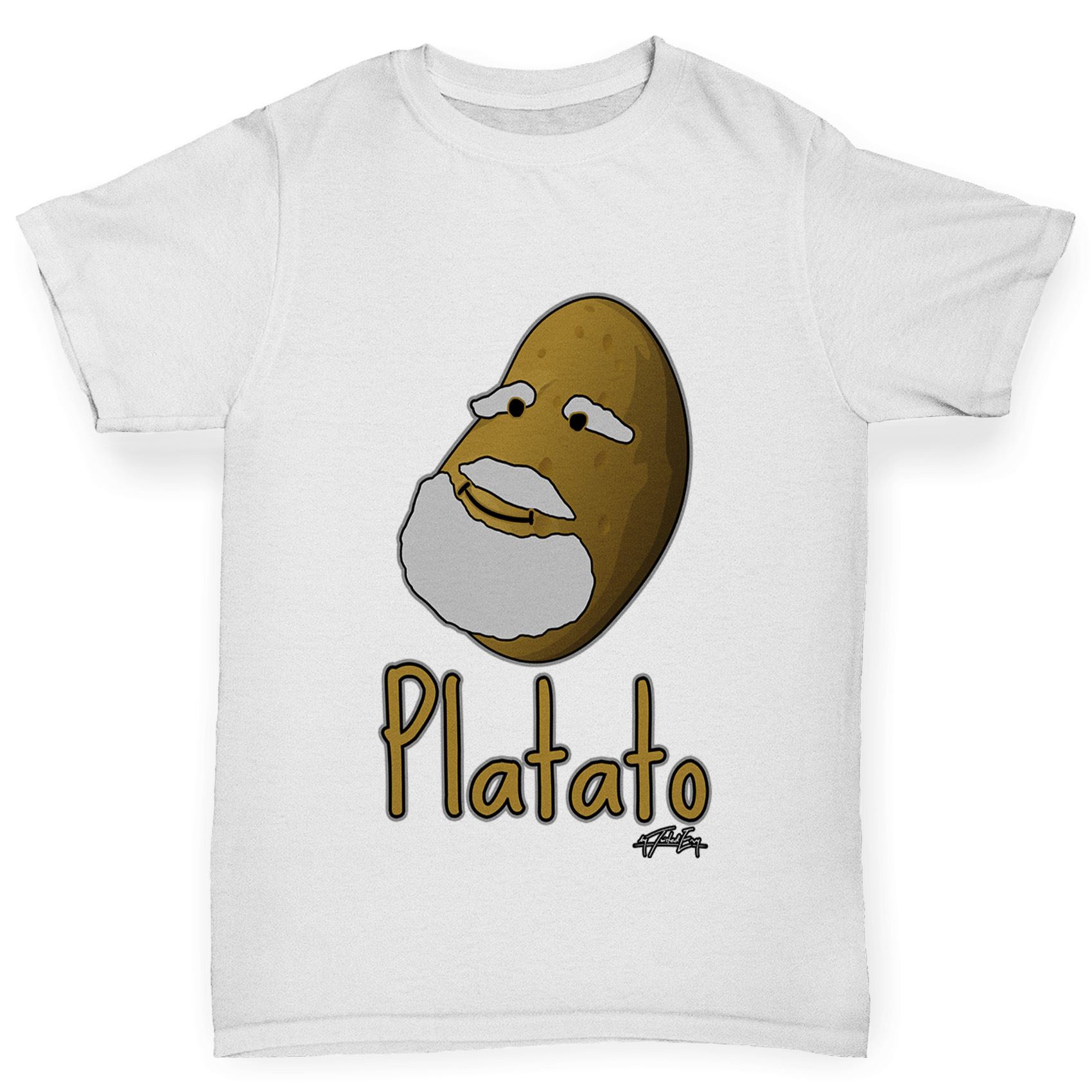 Twisted Envy Girl/'s Platato Plato Funny Cotton T-Shirt