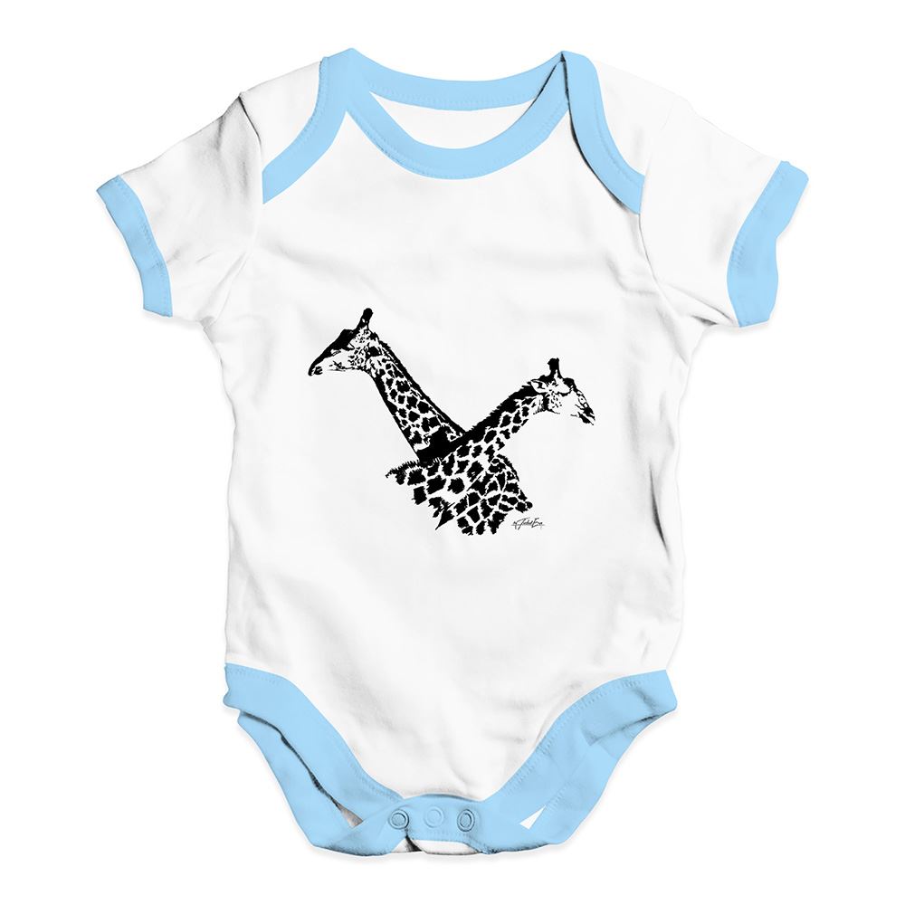 Twisted Envy Twin Giraffe Baby Unisex Funny Baby Grow Bodysuit