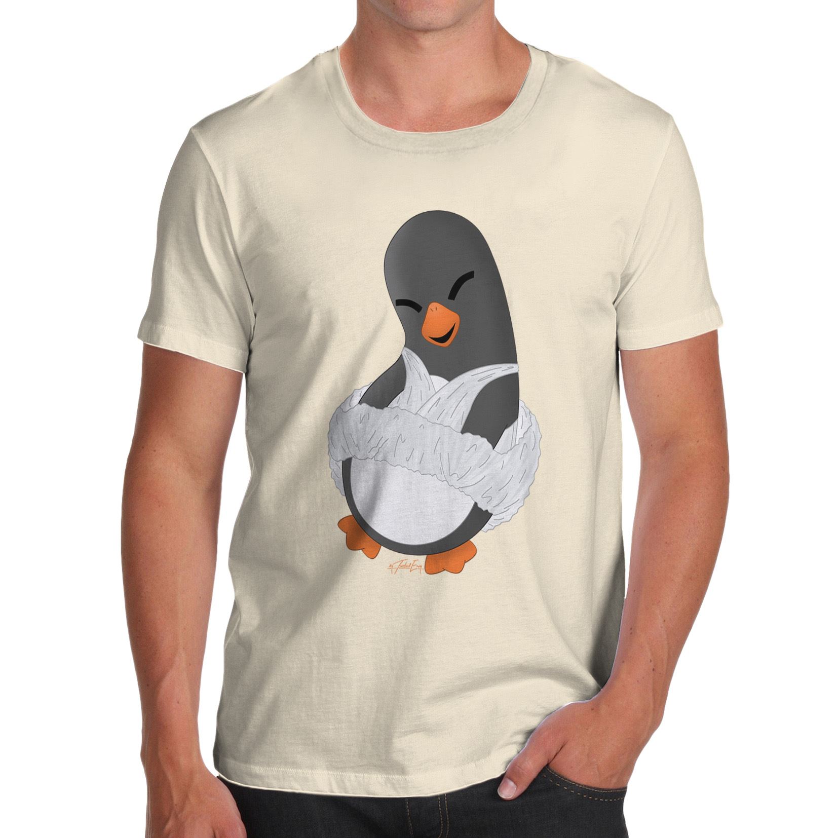 Twisted Envy Women/'s Guin Eastwood Penguin Funny T-Shirt