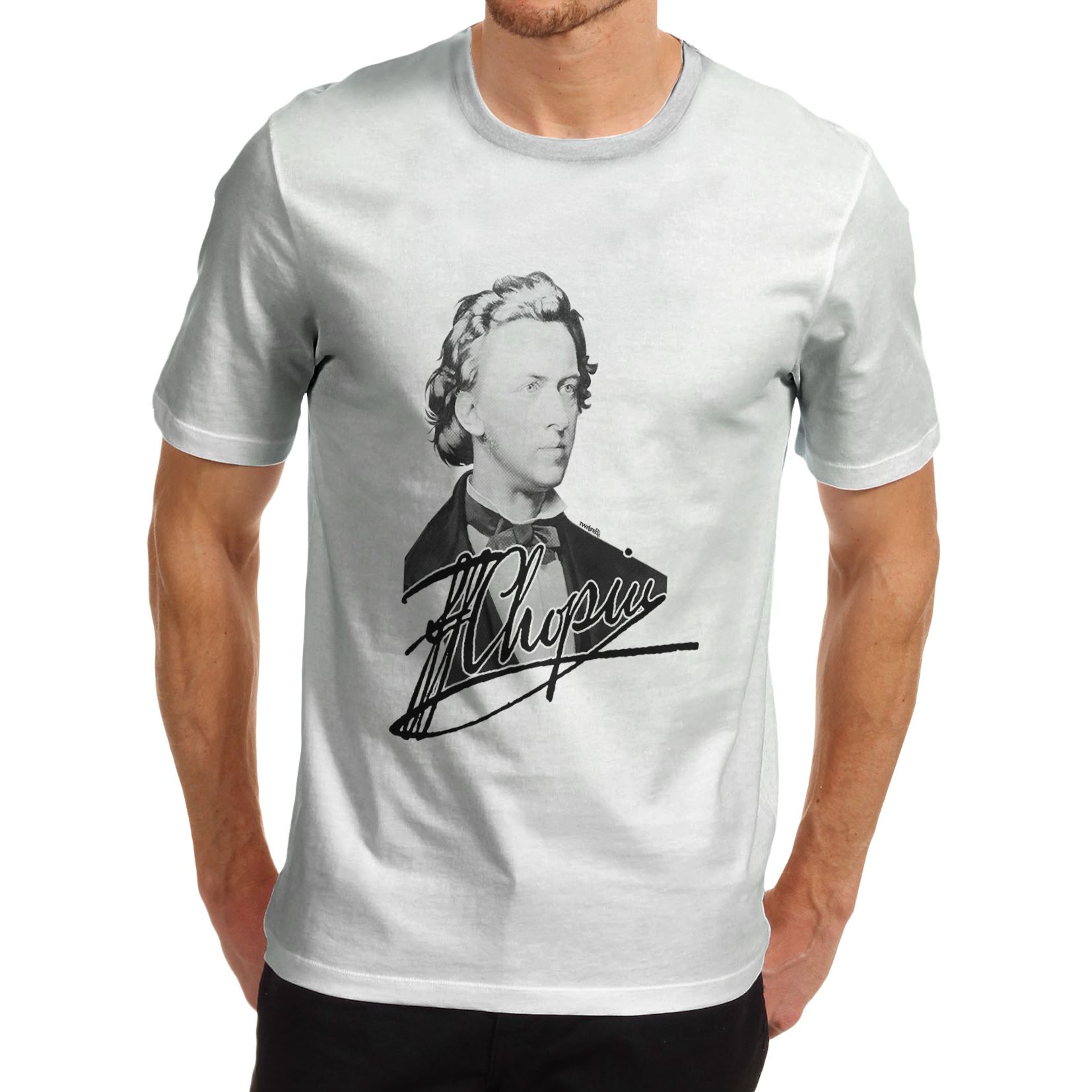 Men/'s Bach Autograph Historical Print T-Shirt