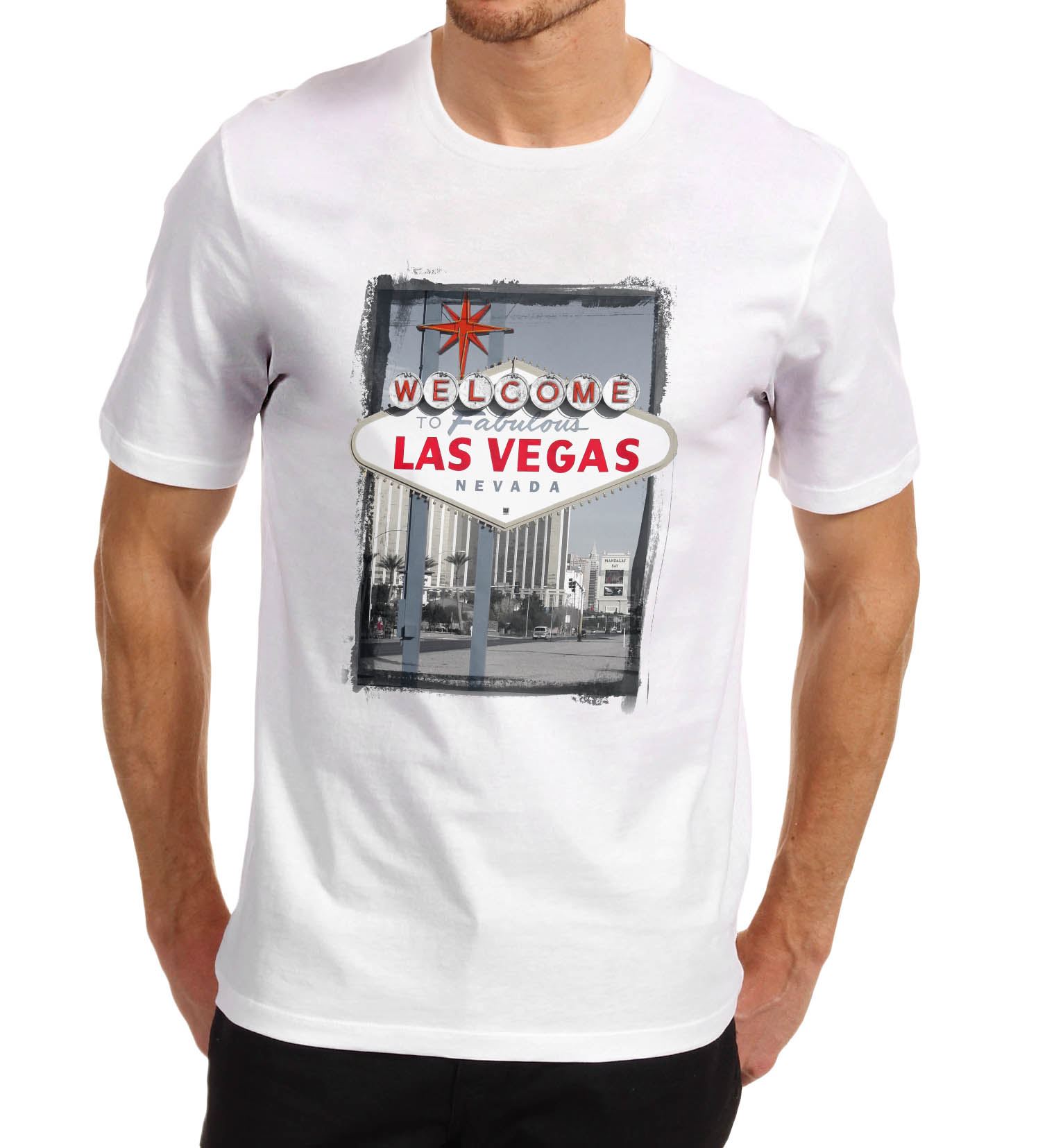 Men's Welcome to Las Vegas Iconic sign Printed T-Shirt | eBay