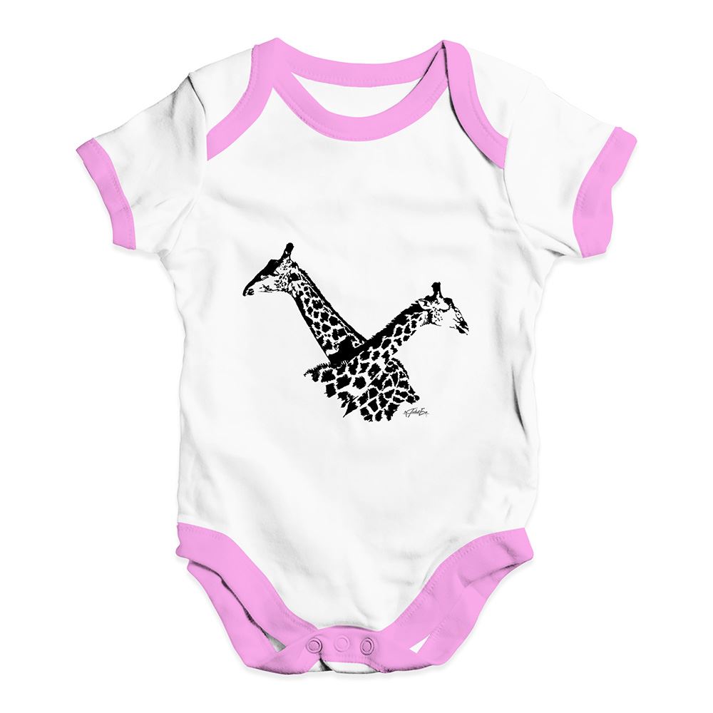 Twisted Envy Twin Giraffe Baby Unisex Funny Baby Grow Bodysuit