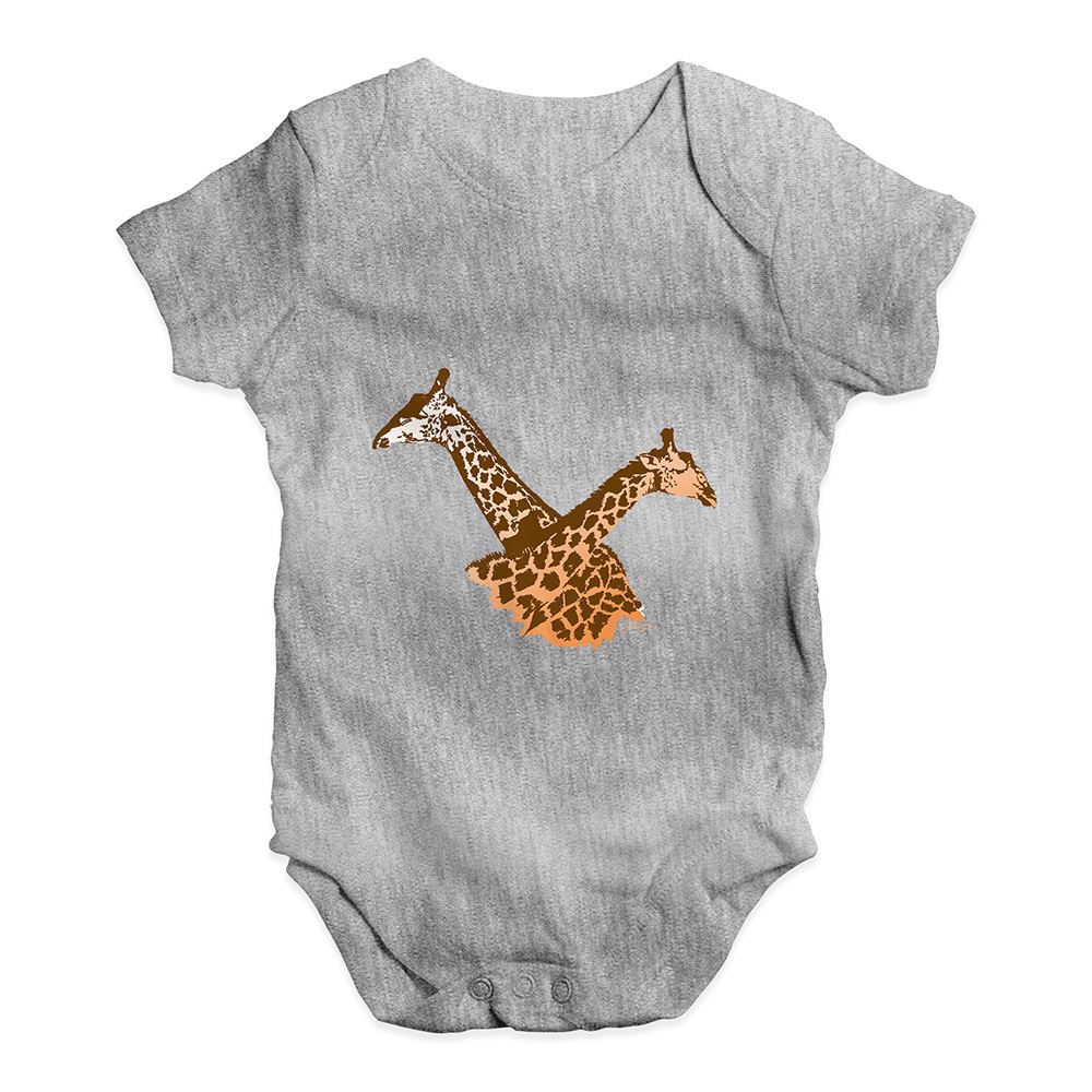 Twisted Envy Twin Giraffe Baby Unisex Funny Baby Grow Bodysuit