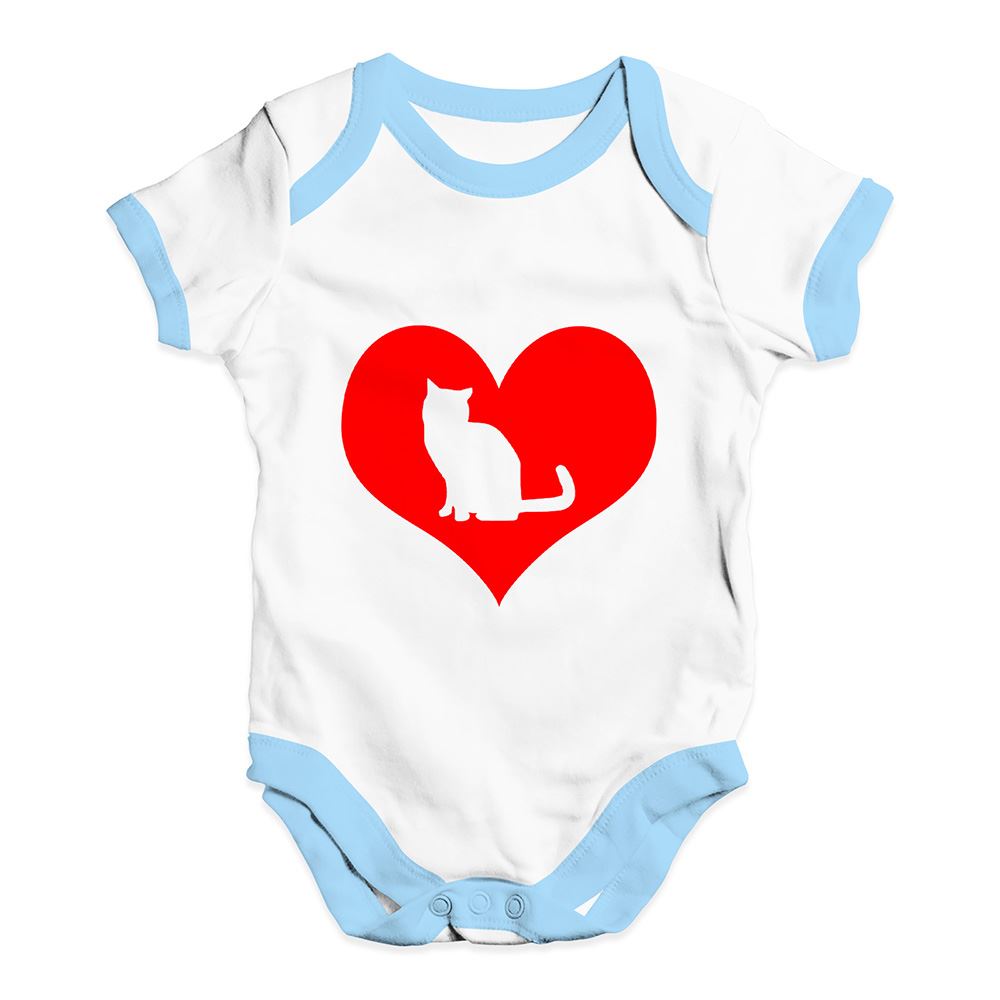 Twisted Envy Cat Heart Baby Unisex Funny Baby Grow Bodysuit