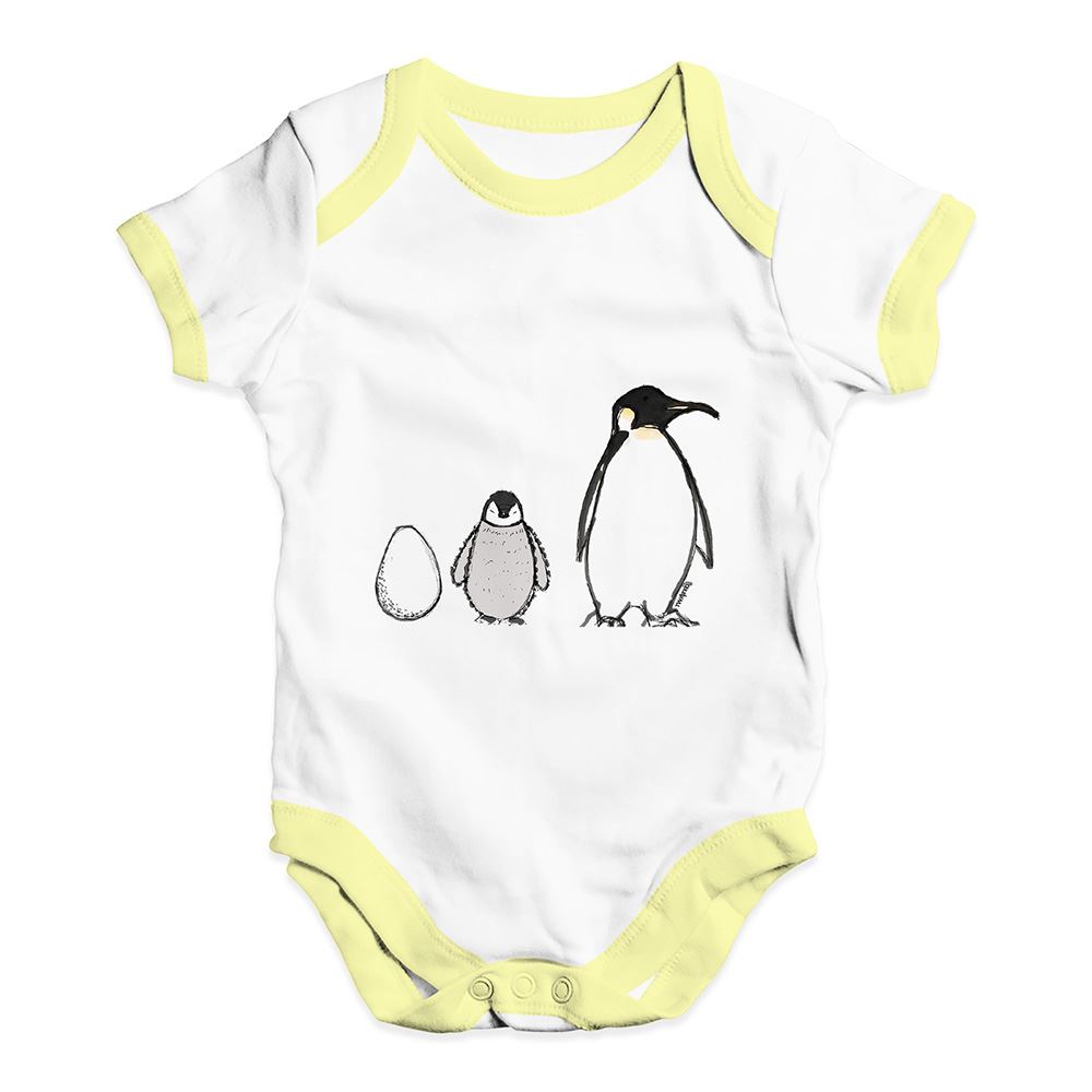 TWISTED ENVY Egg to Penguin Baby Unisex Funny Baby Grow Bodysuit