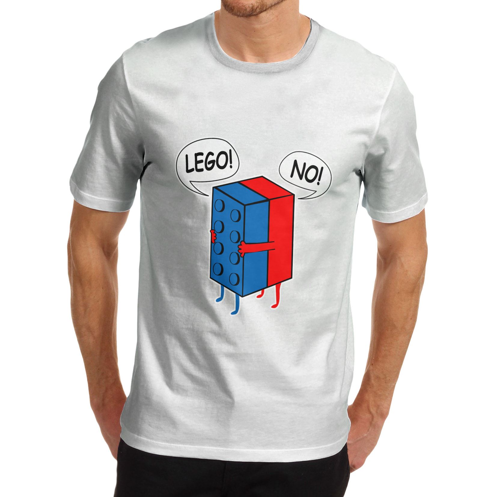 Men Cotton Novelty Funny Lego Print TShirt eBay